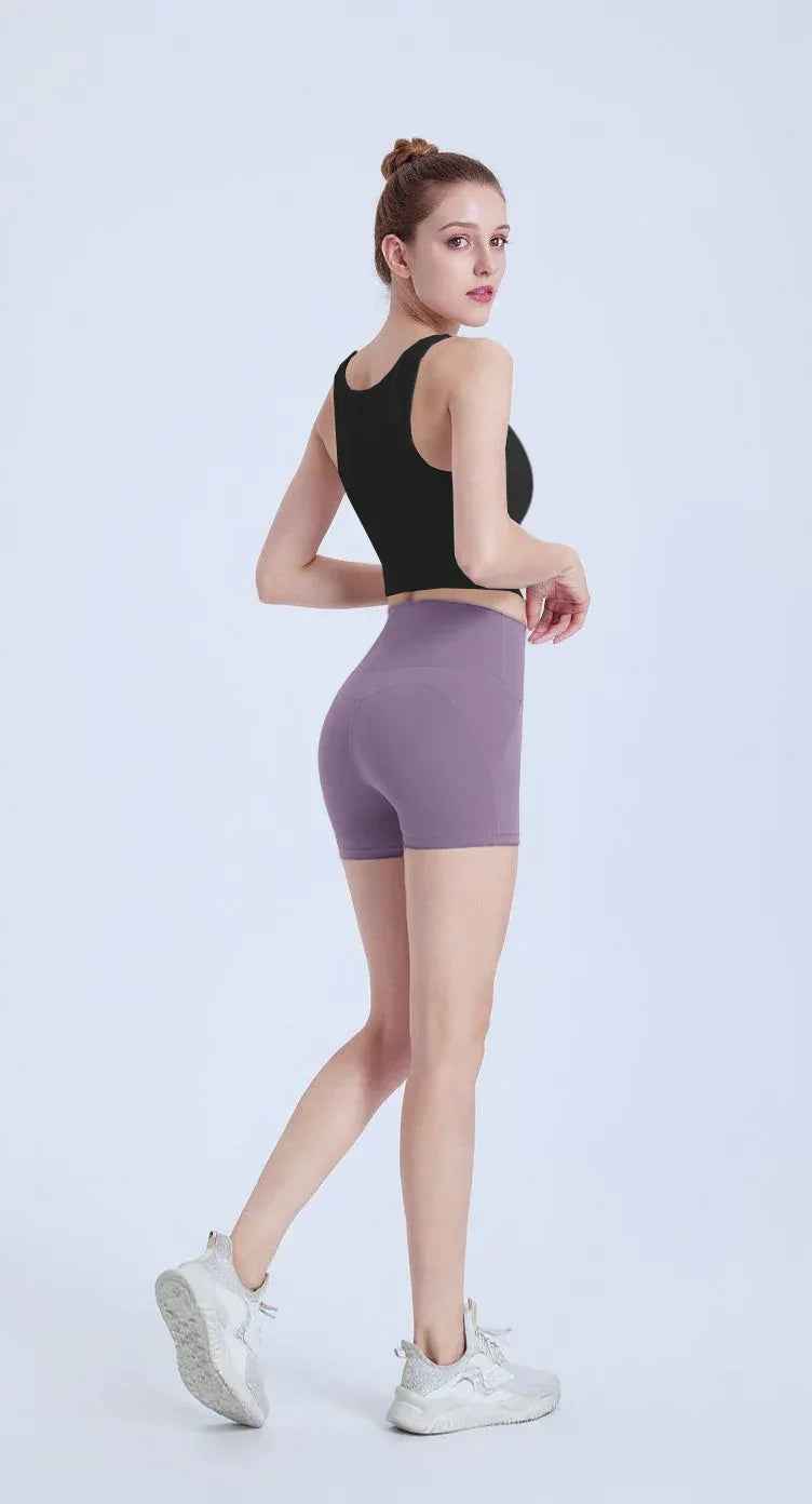 High-Waisted Peach Lift Yoga Shorts