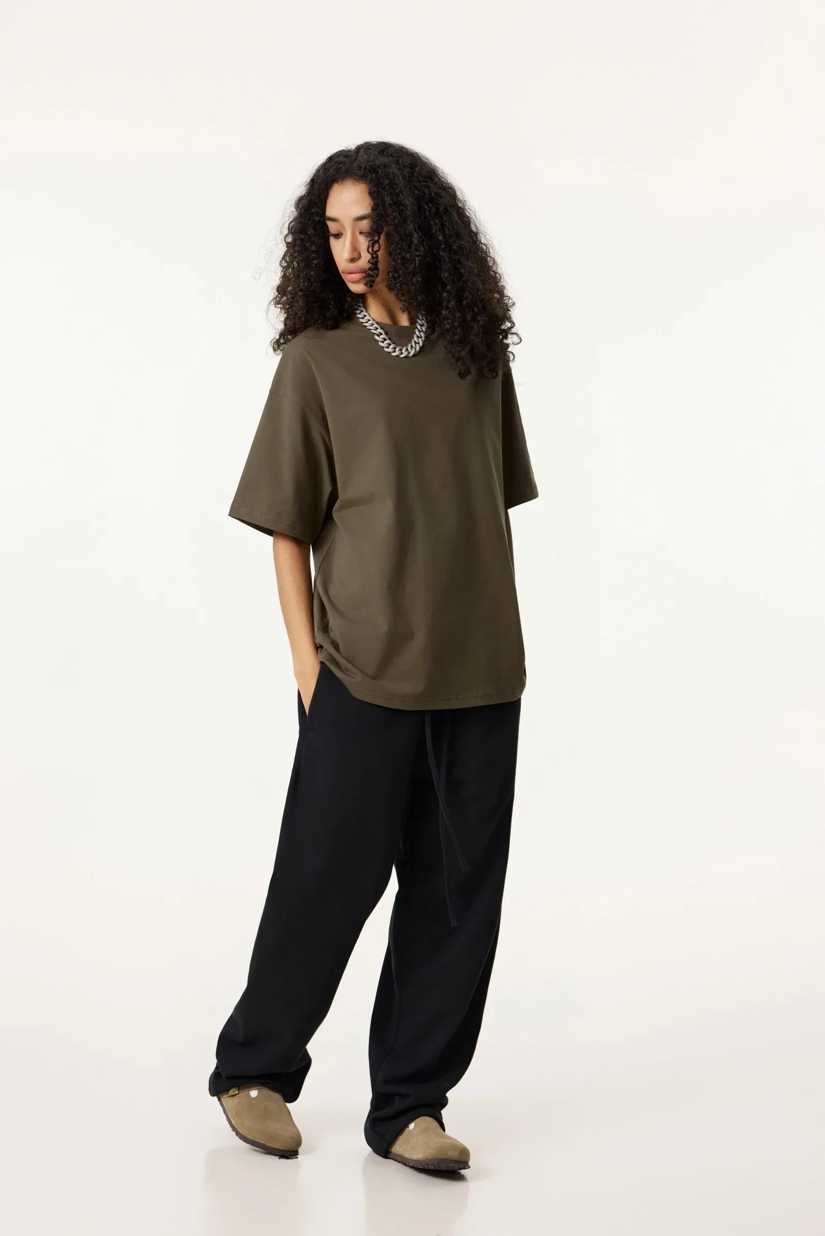 Men's Solid Color Loose Fit T-Shirt