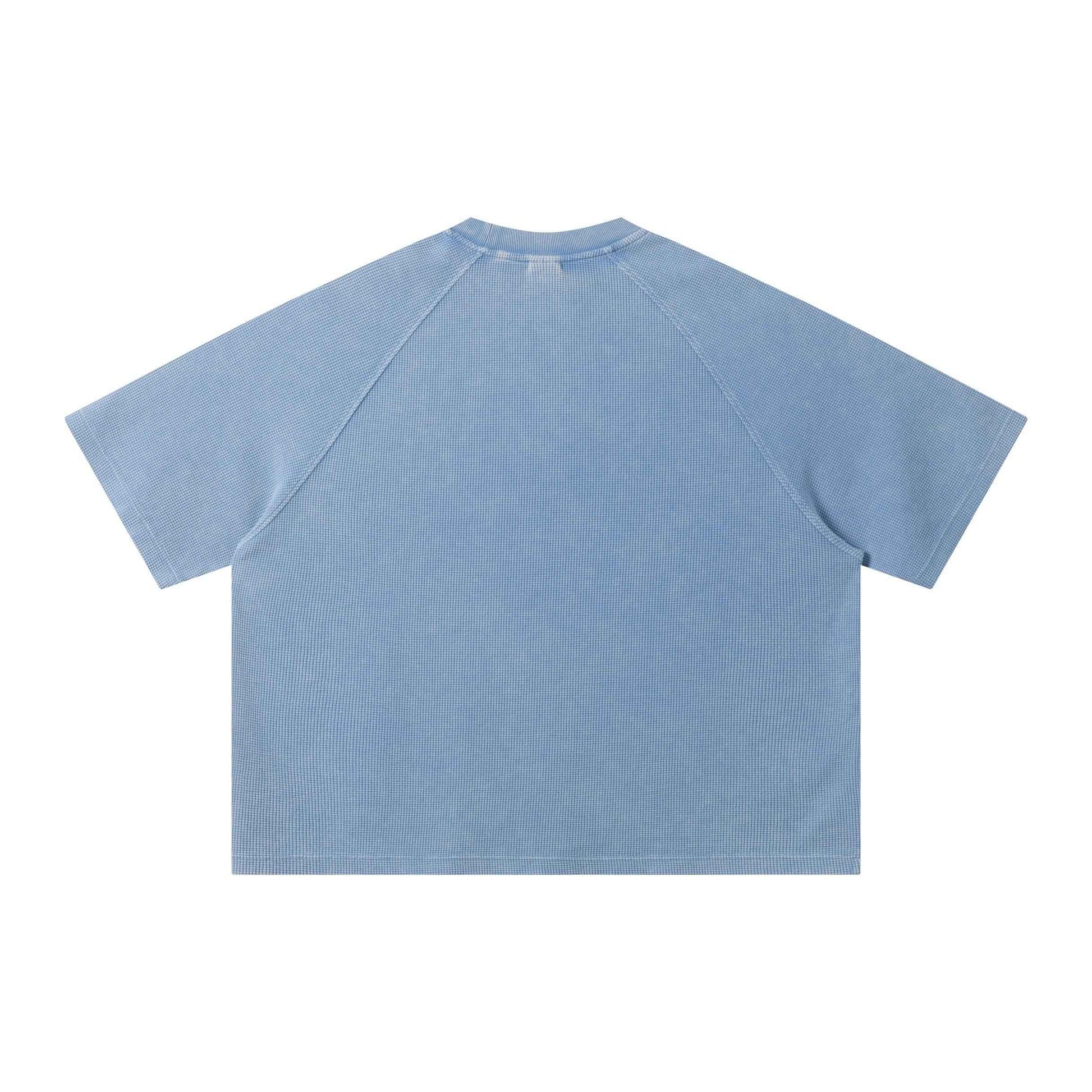 Boxy Washed Waffle Raglan T-Shirt