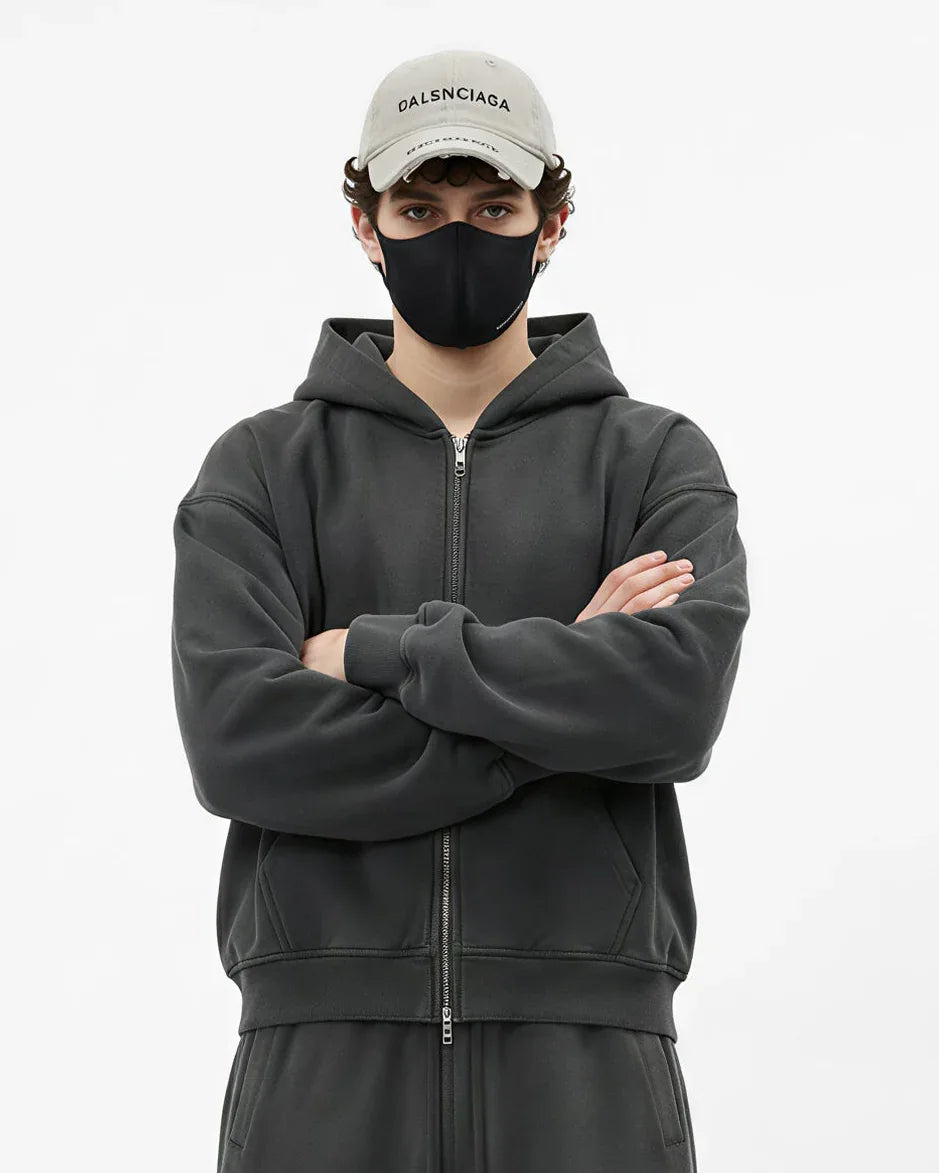 Men’s Double Zipper Oversized Jacket