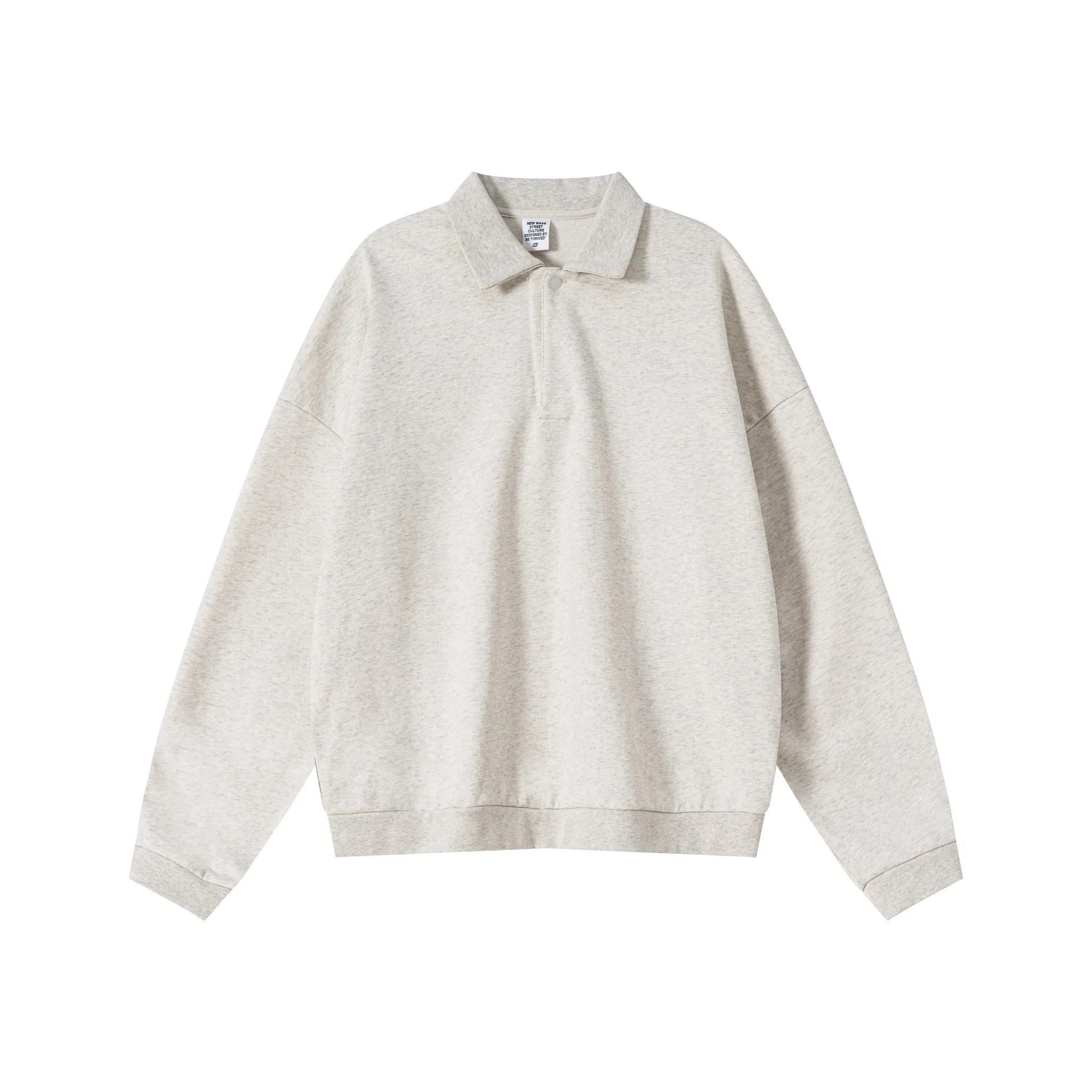 Men Polo Collar Sweatshirt