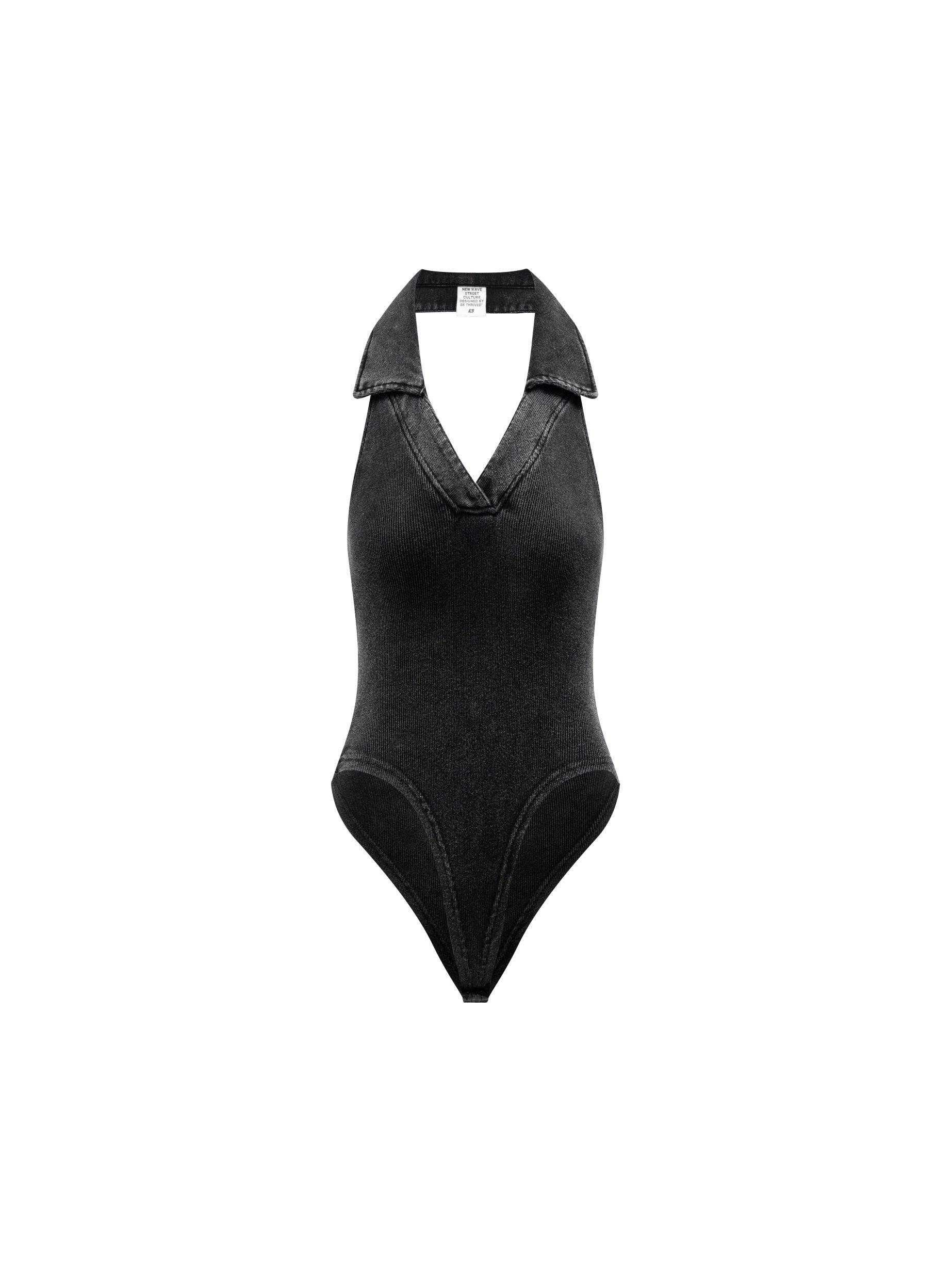 Women Stretch Halterneck Bodysuit