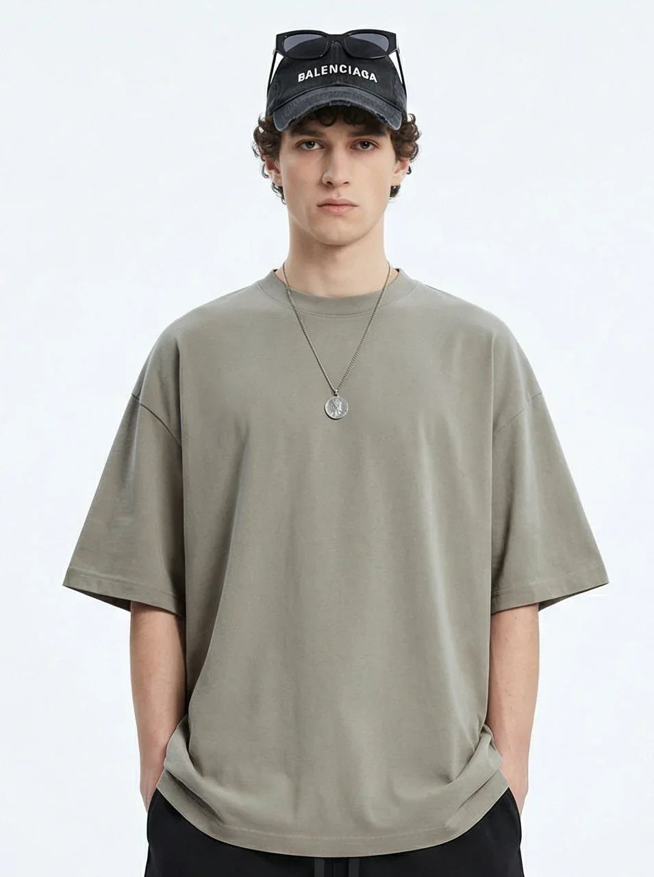 Men’s Oversized Solid Short Sleeve
