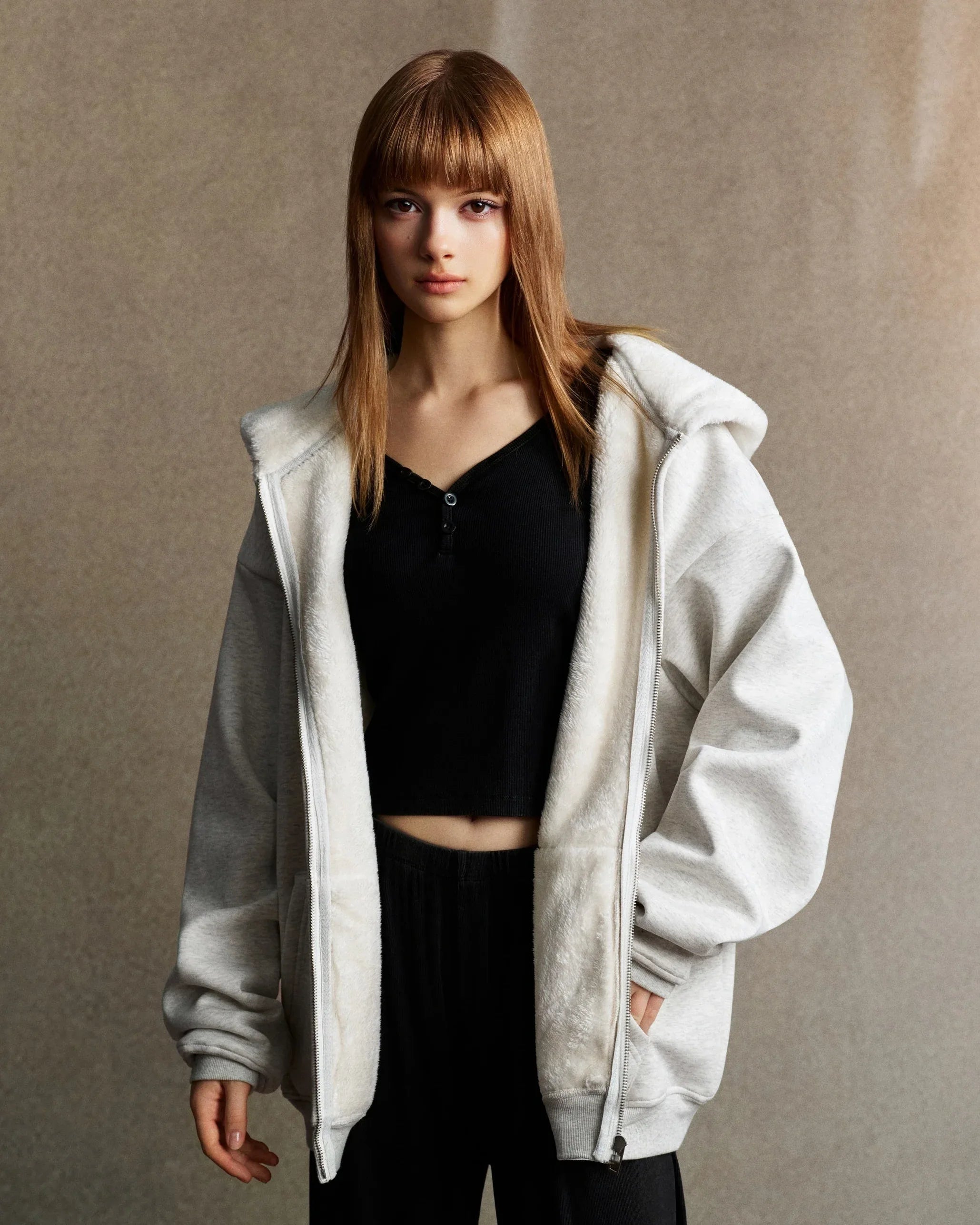 Autumn Fleece Zip-Up Hoodie