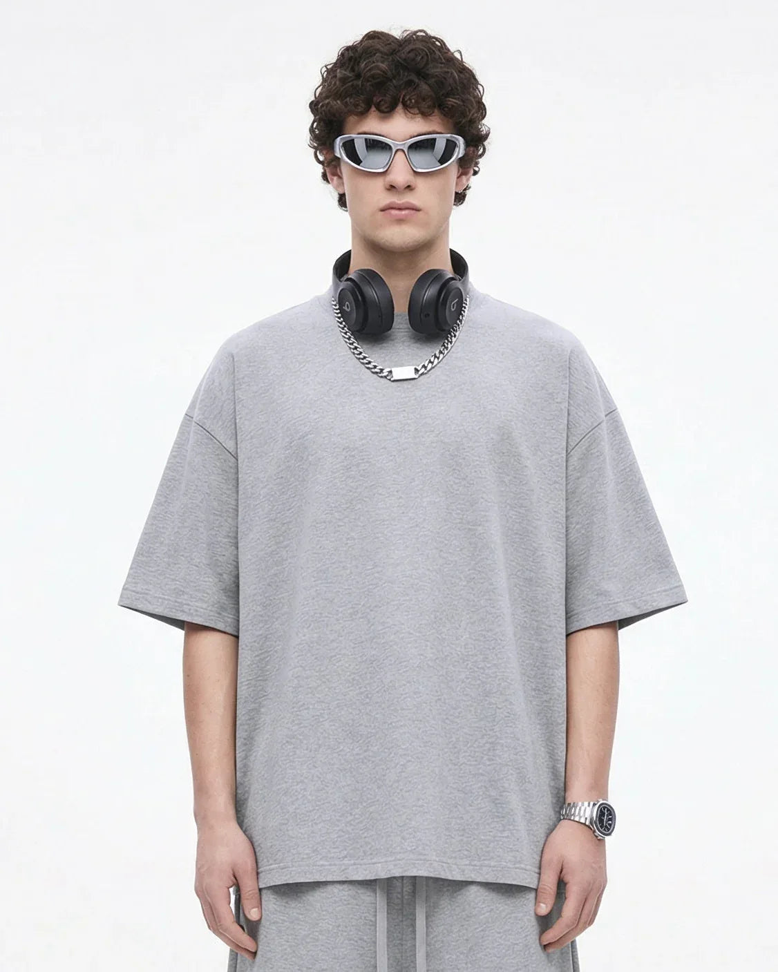 Men’s Oversized Solid Short Sleeve