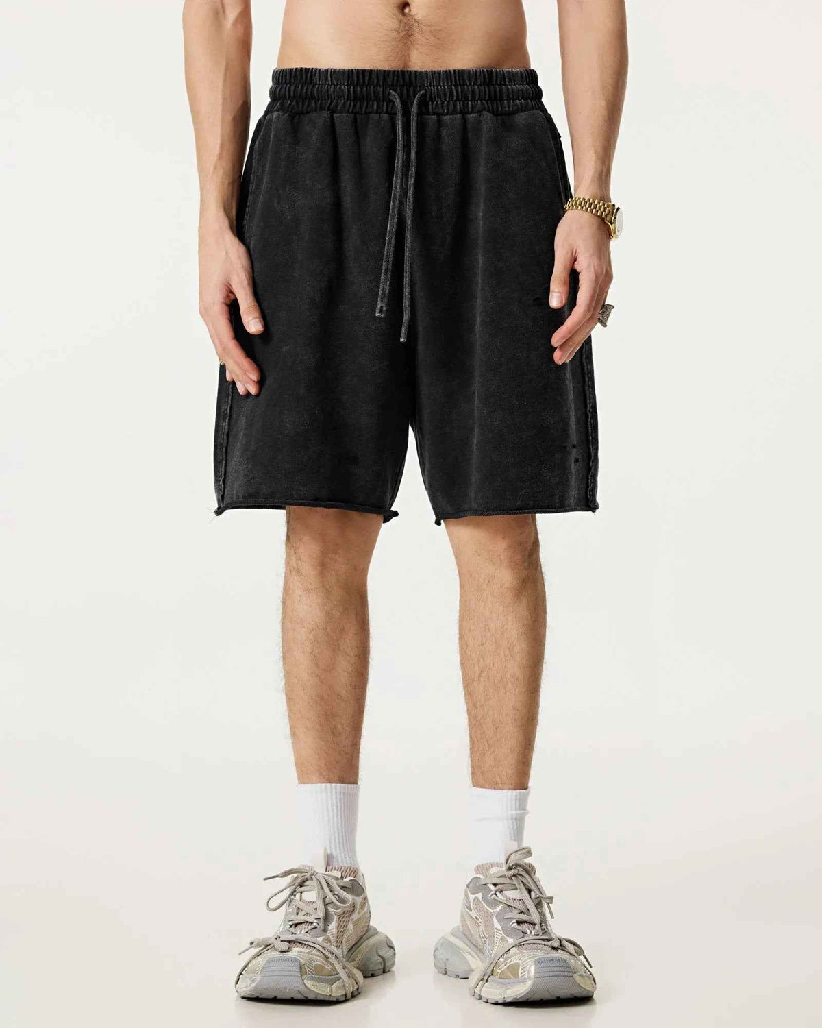 Street Vintage Raw Hem Shorts