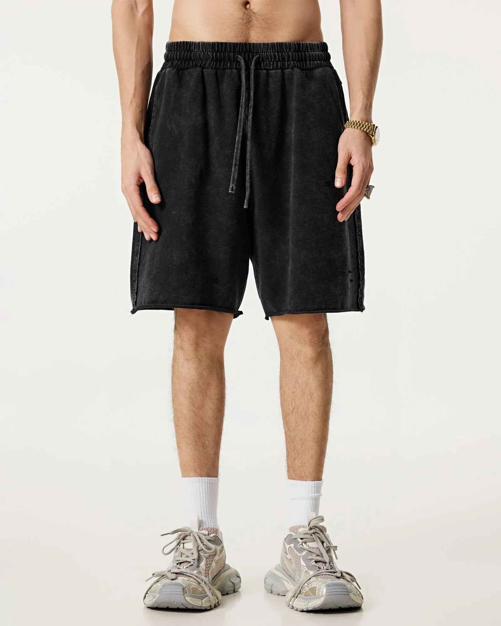 Street Vintage Raw Hem Shorts