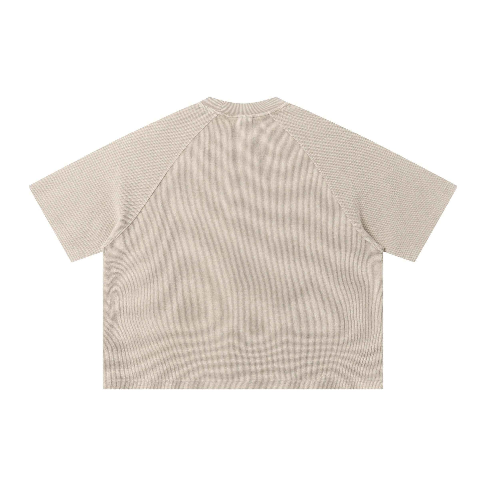 Boxy Washed Waffle Raglan T-Shirt