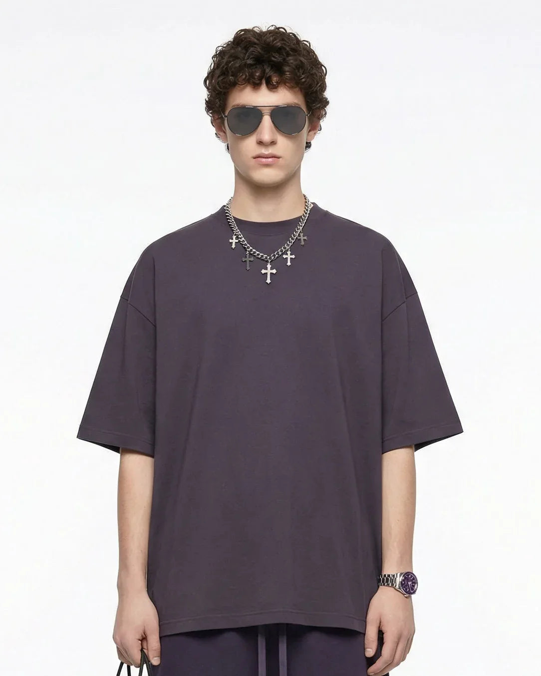 Men’s Oversized Solid Short Sleeve