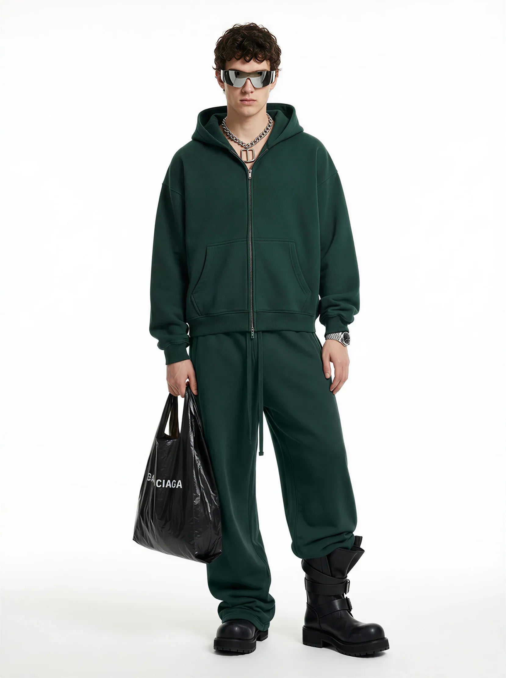 Men’s Double Zipper Oversized Jacket