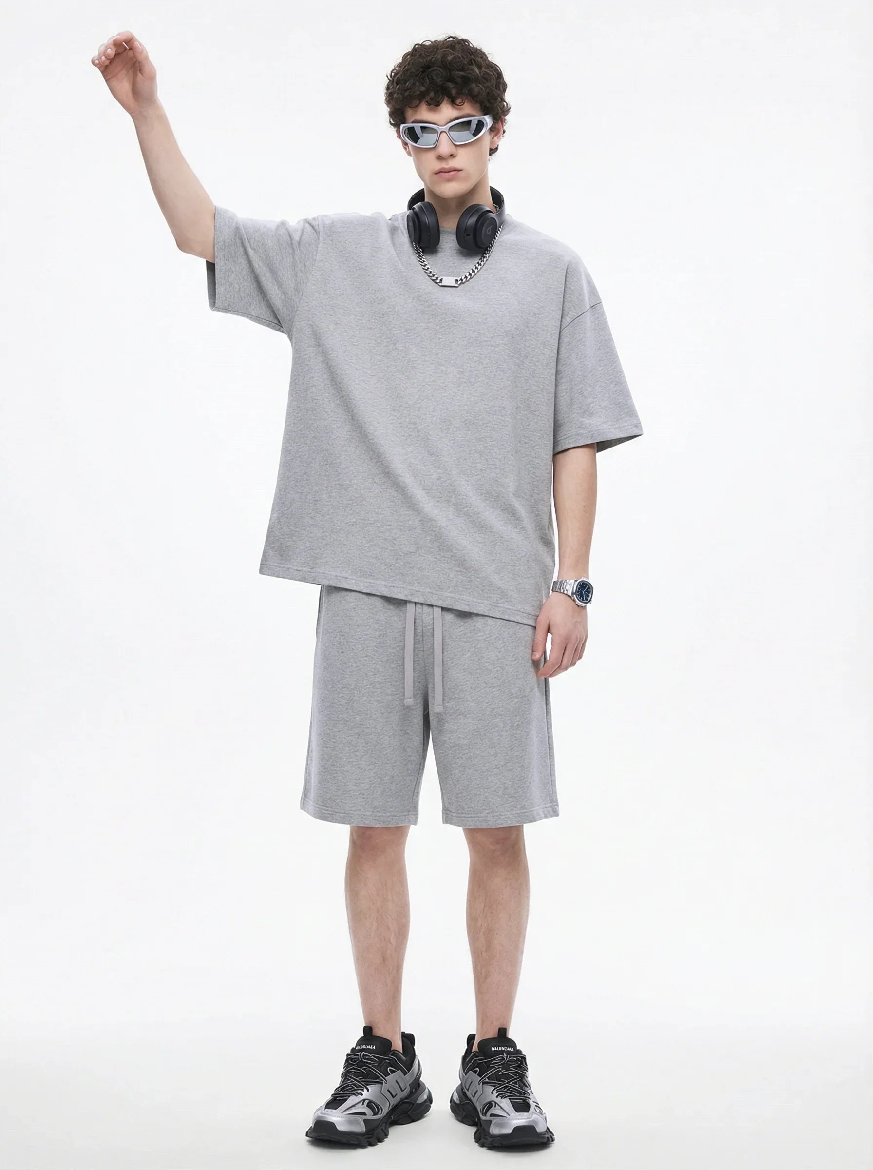 Men’s Oversized Solid Short Sleeve