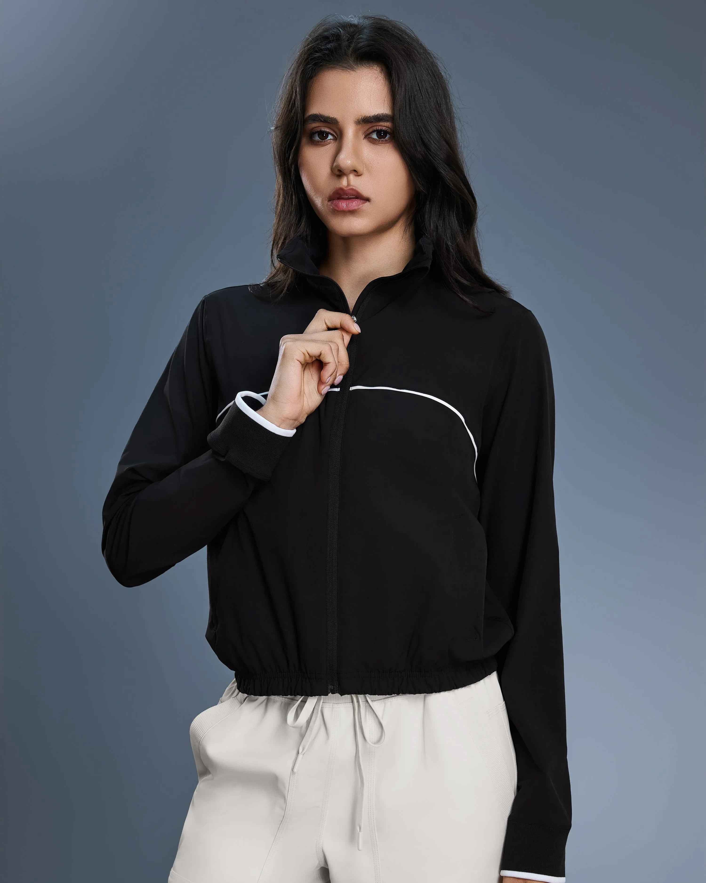 Windproof Stand-Collar Sports Jacket