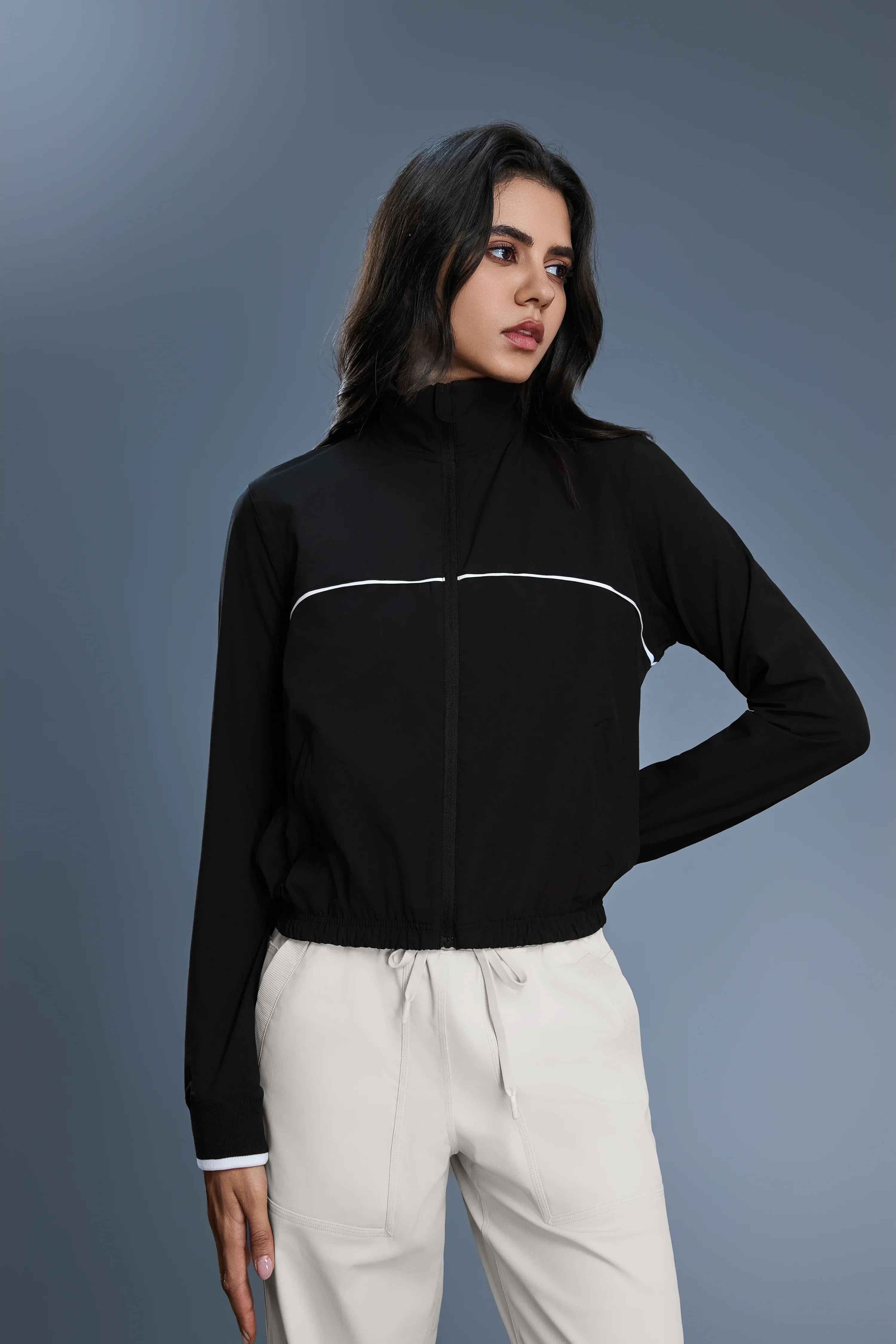 Windproof Stand-Collar Sports Jacket