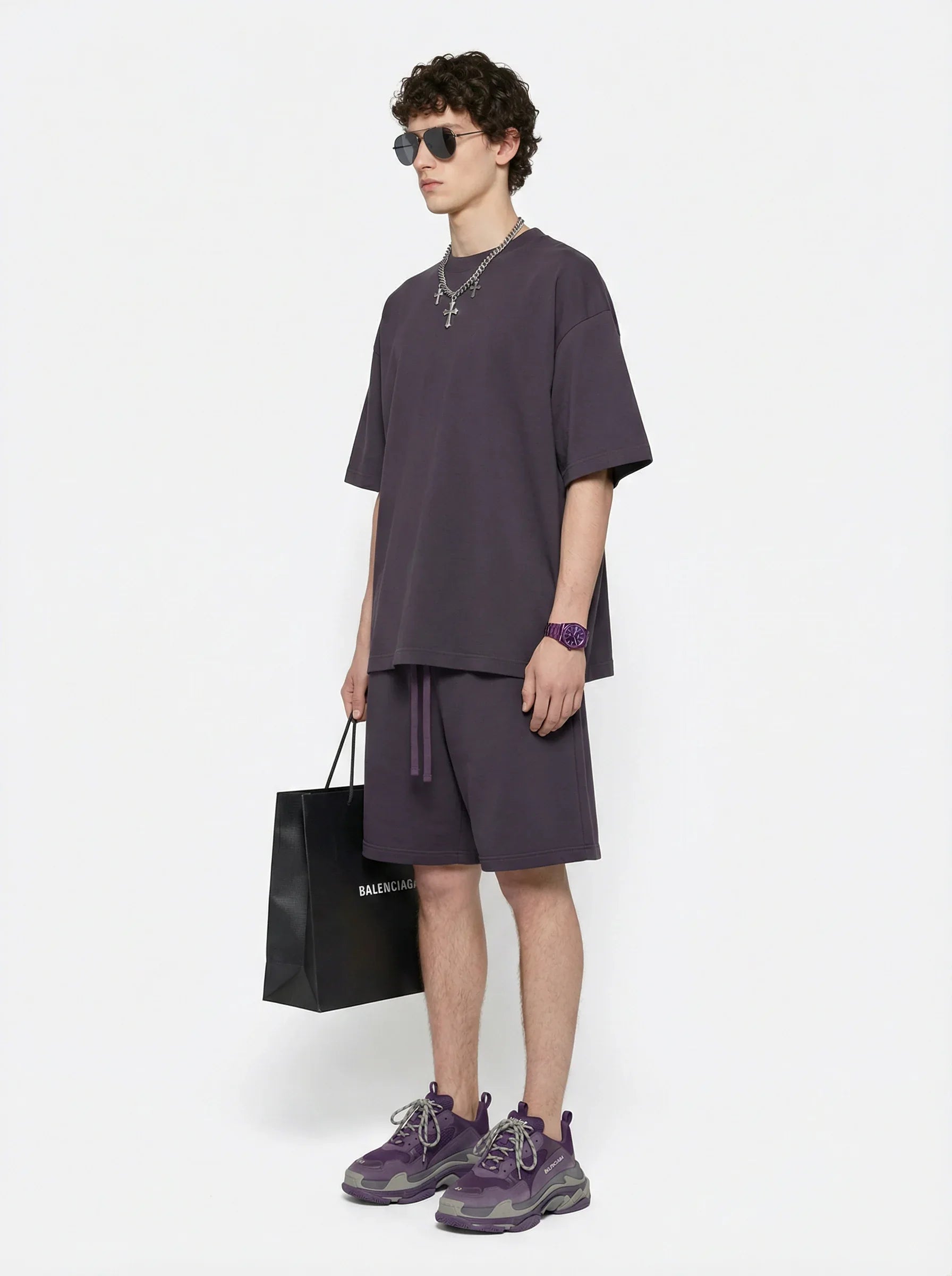 Men’s Oversized Solid Short Sleeve