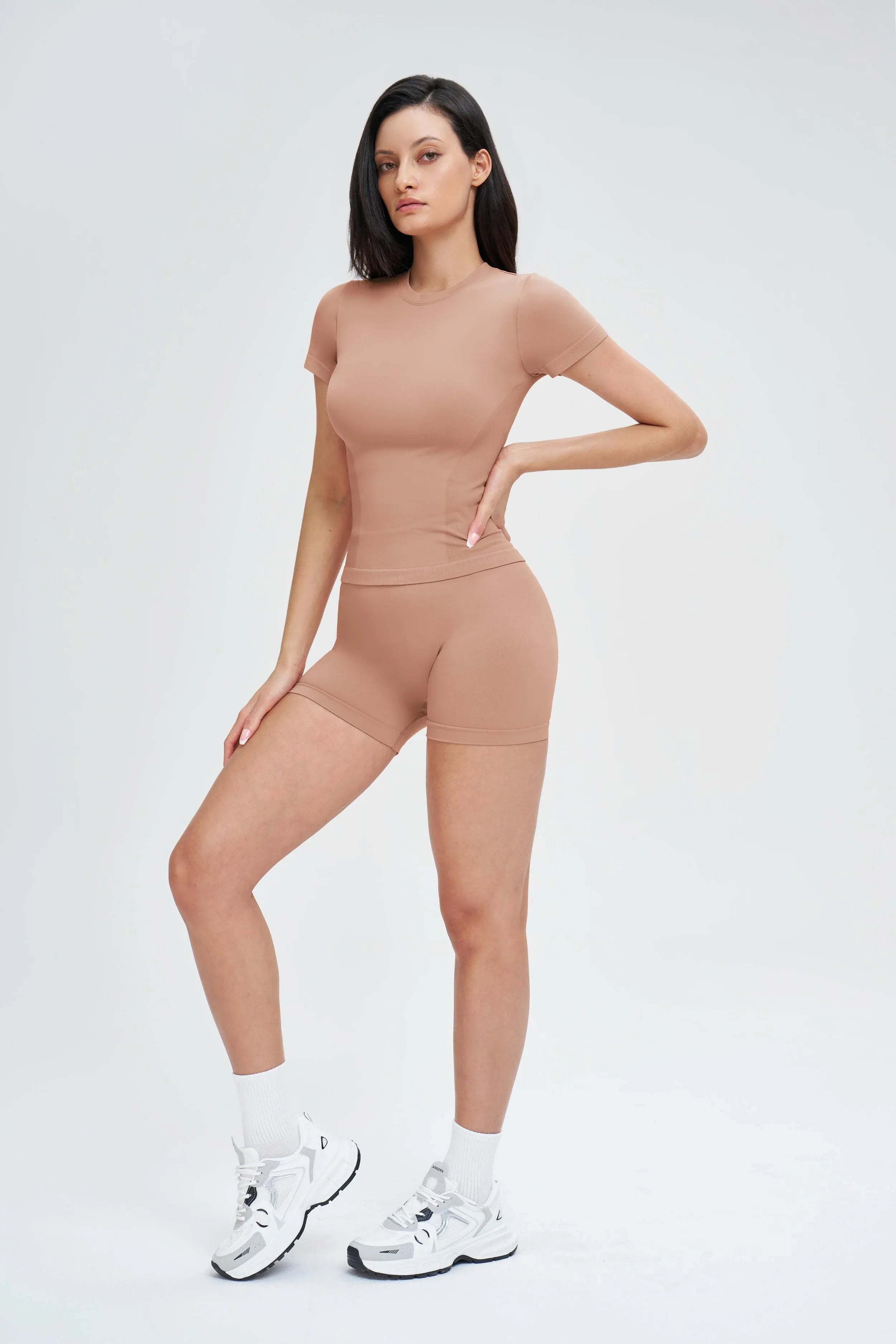Seamless High-Waist Yoga Shorts