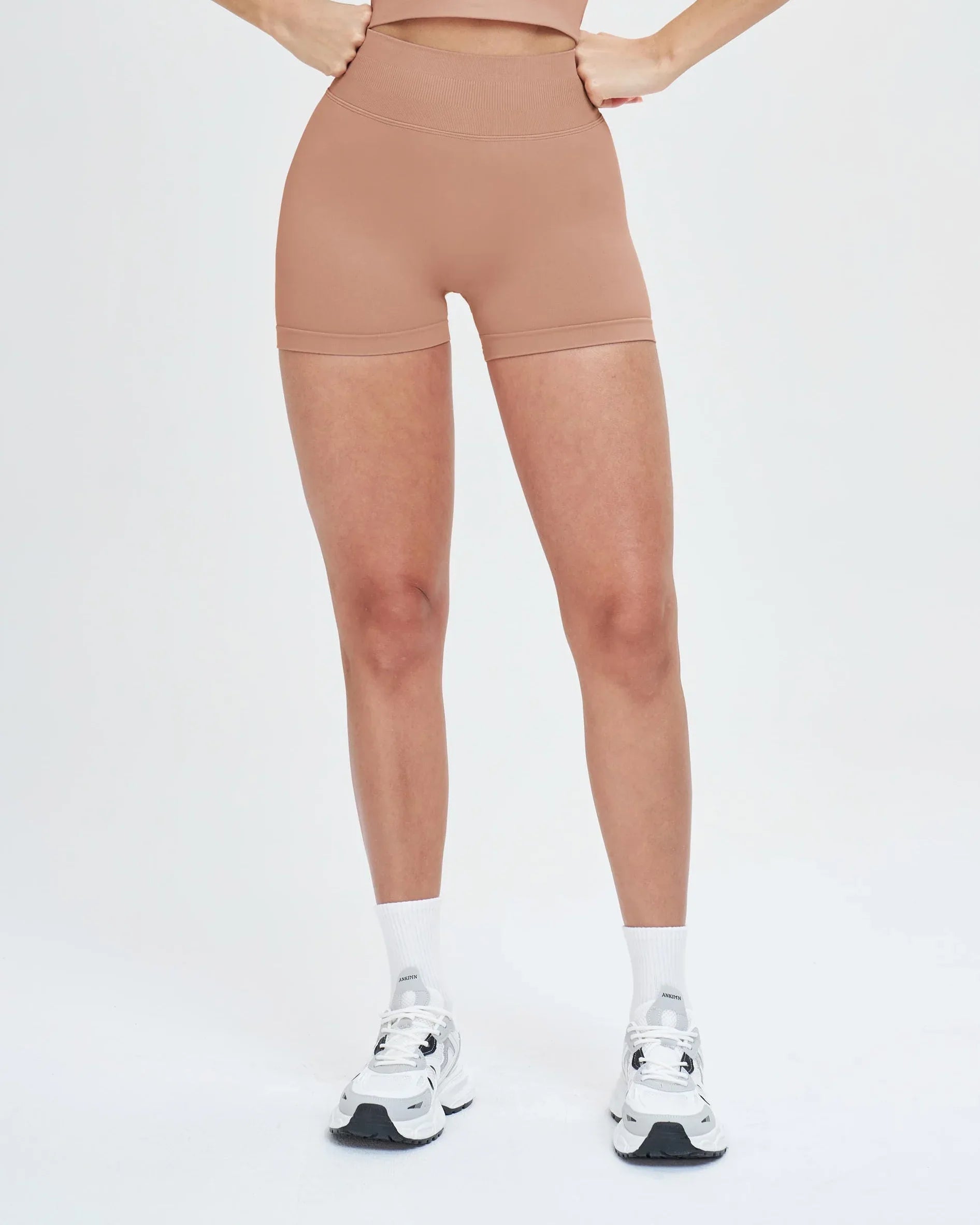 Seamless High-Waist Yoga Shorts