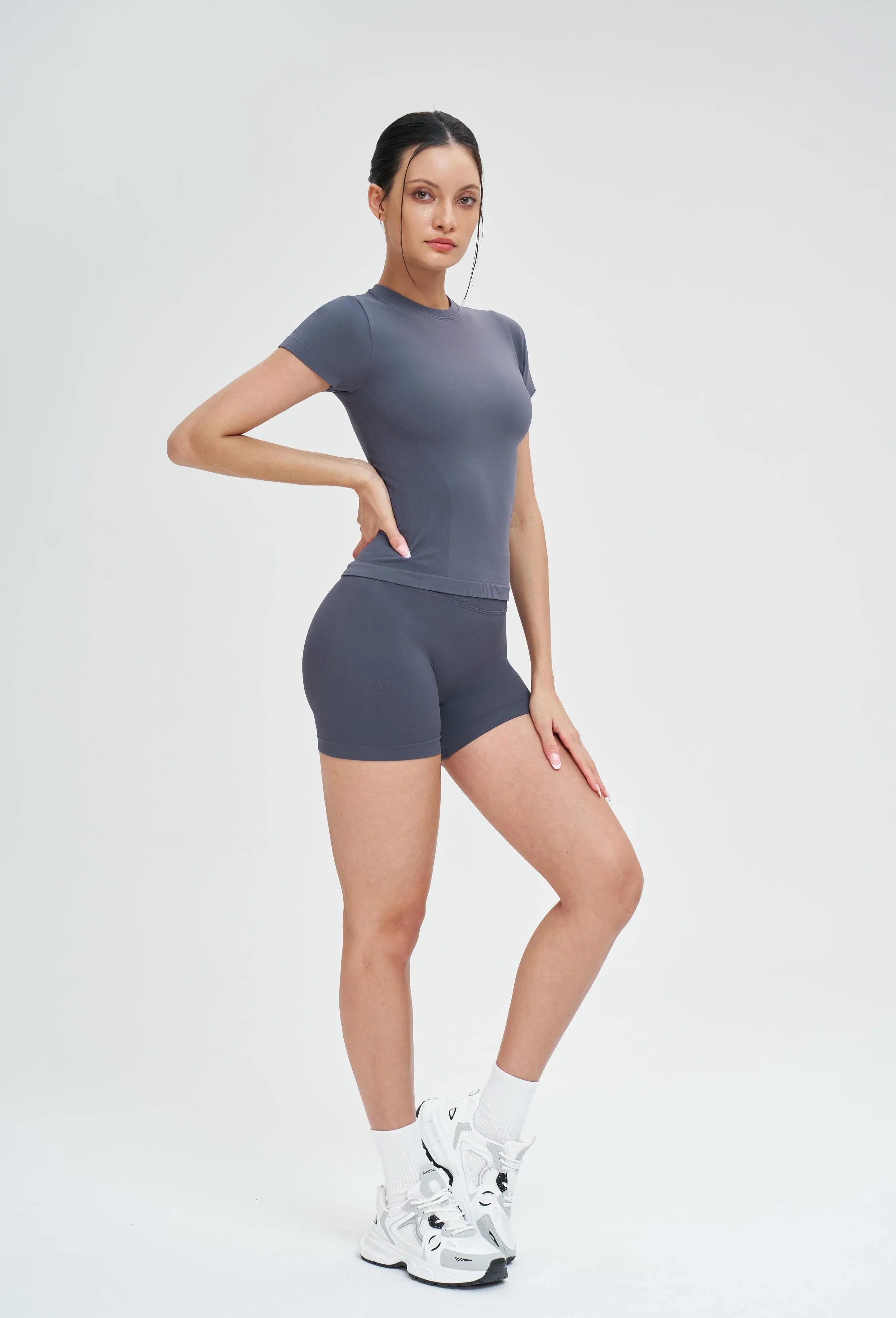 Seamless High-Waist Yoga Shorts