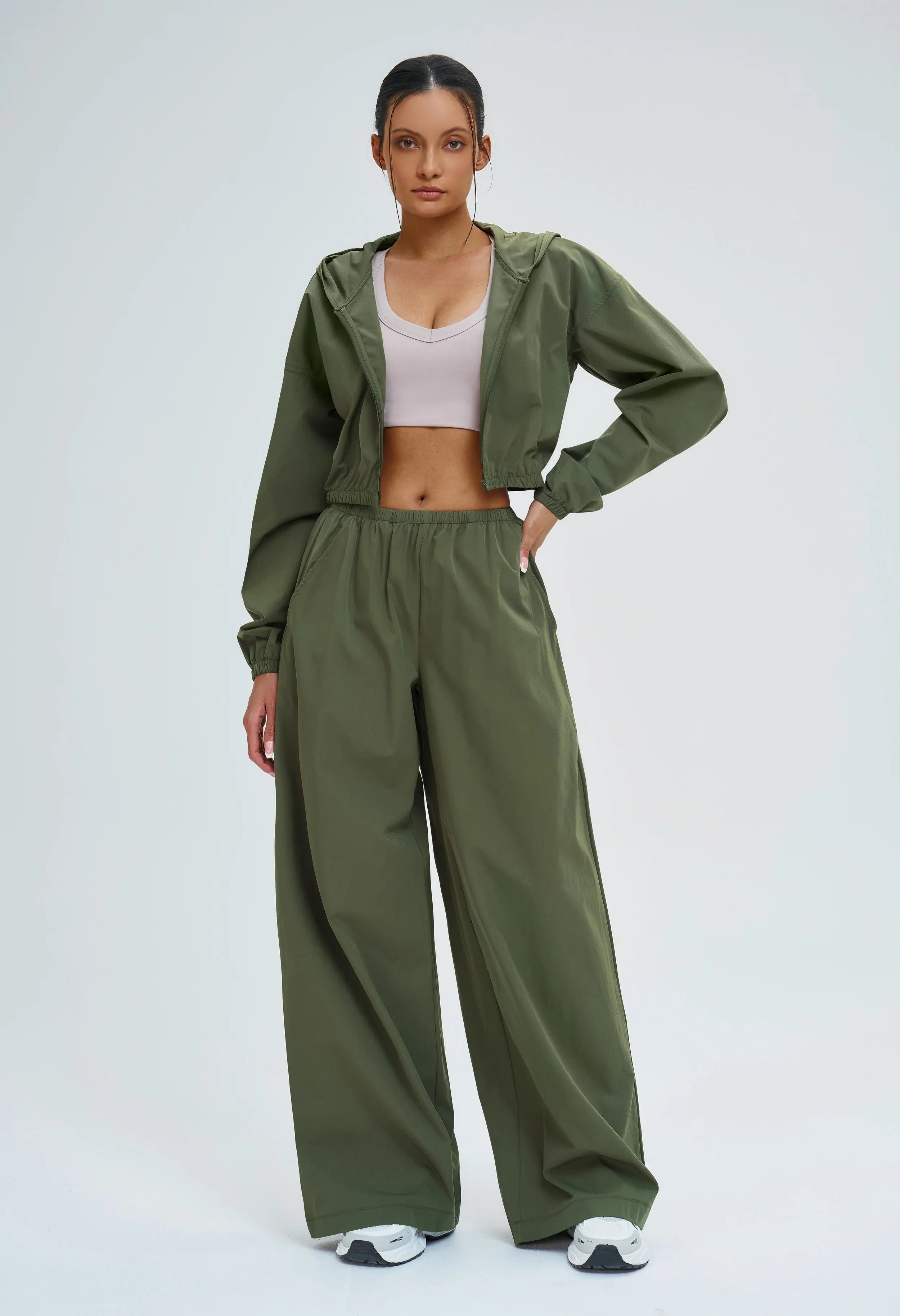 Wide-Leg Cargo Hiking Pants