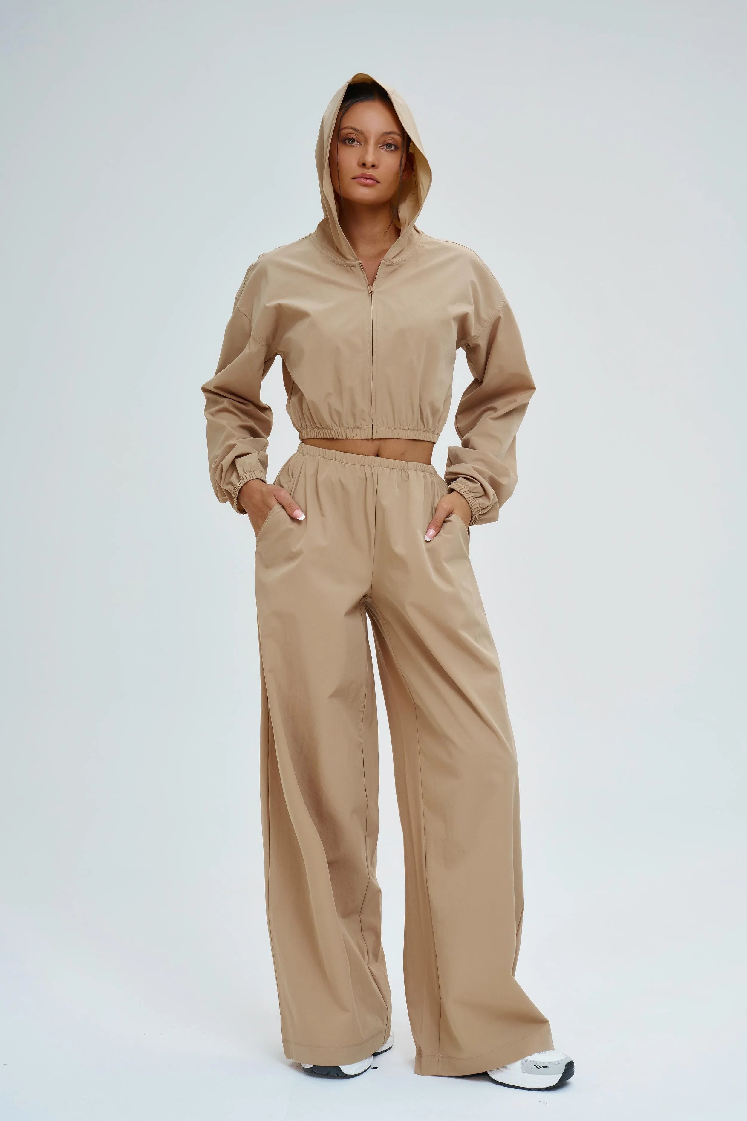 Wide-Leg Cargo Hiking Pants