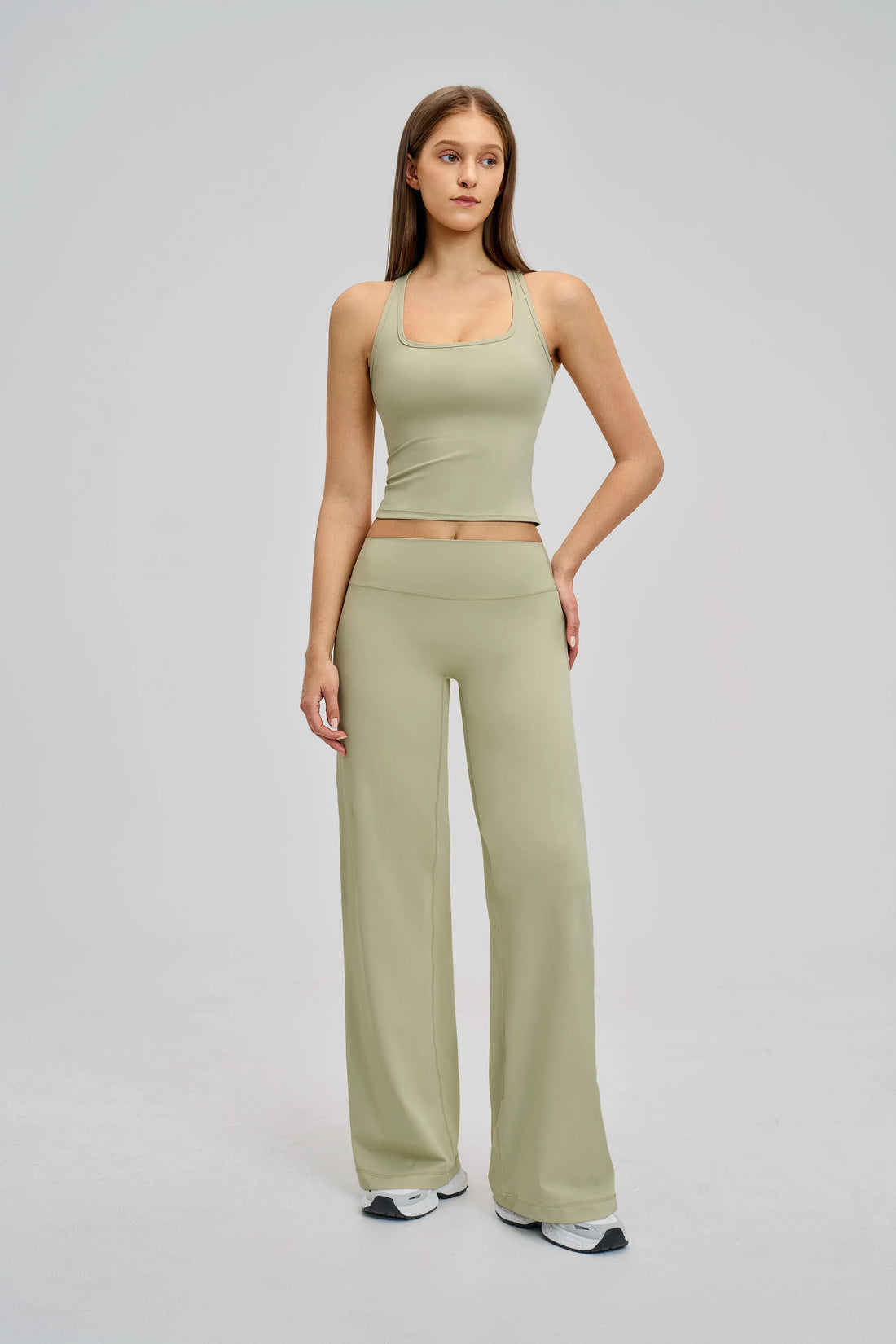 Brushed Wide-Leg Sweatpants