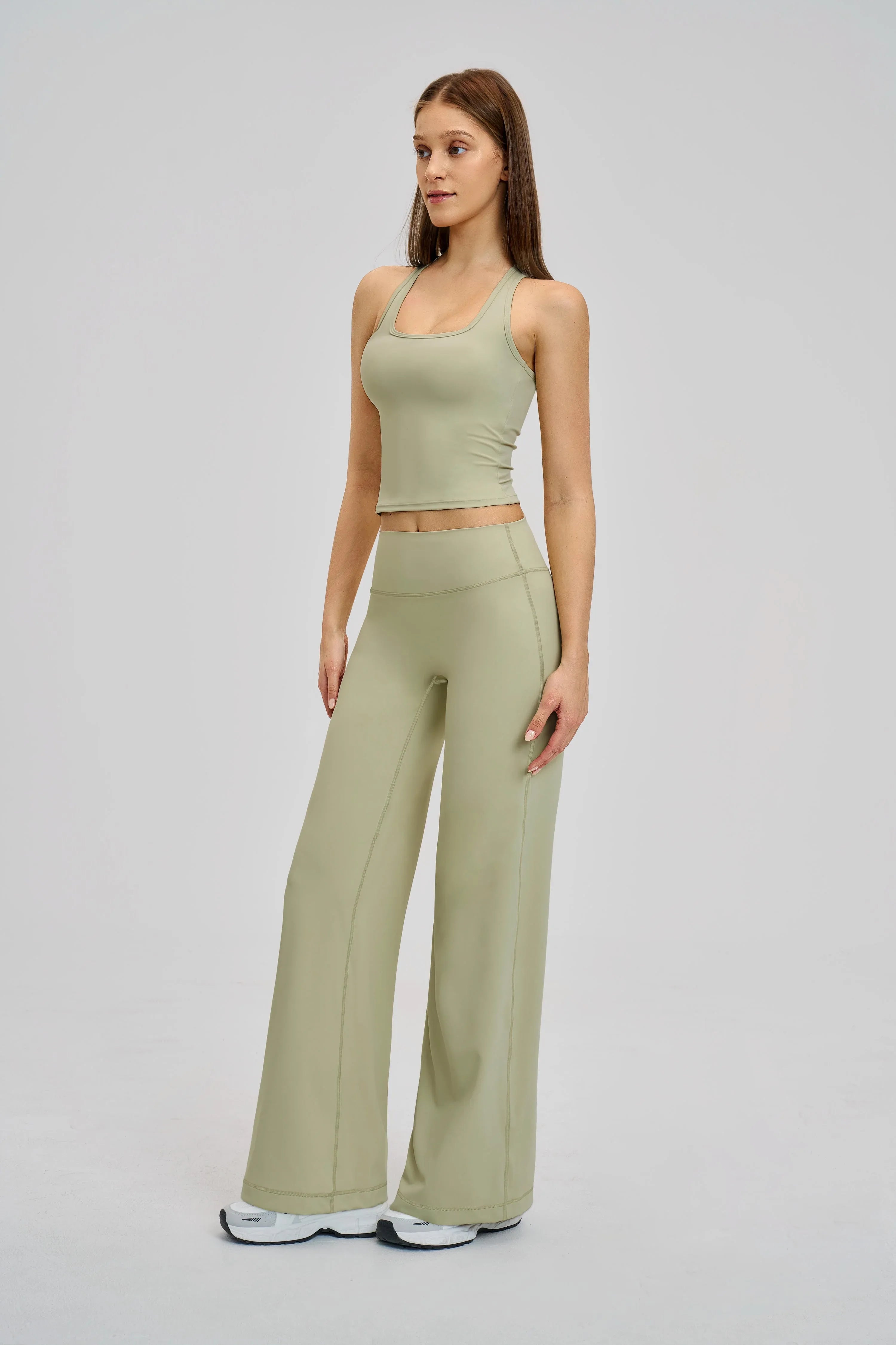 Brushed Wide-Leg Sweatpants