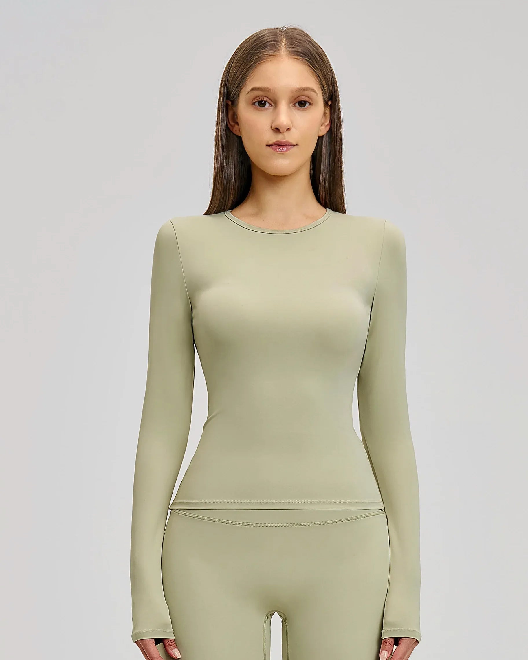 Brushed Long-Sleeve Yoga Top