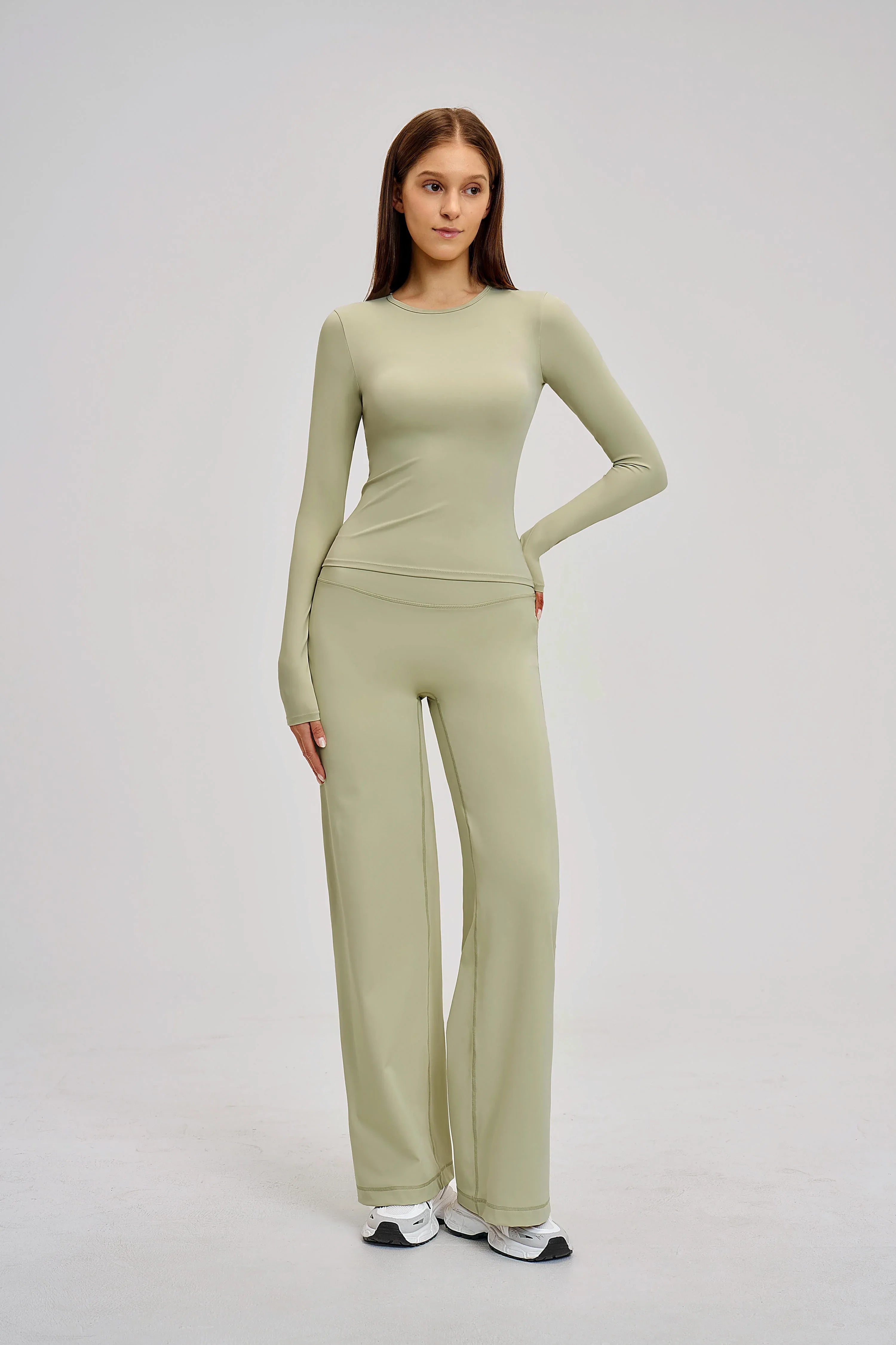 Brushed Long-Sleeve Yoga Top