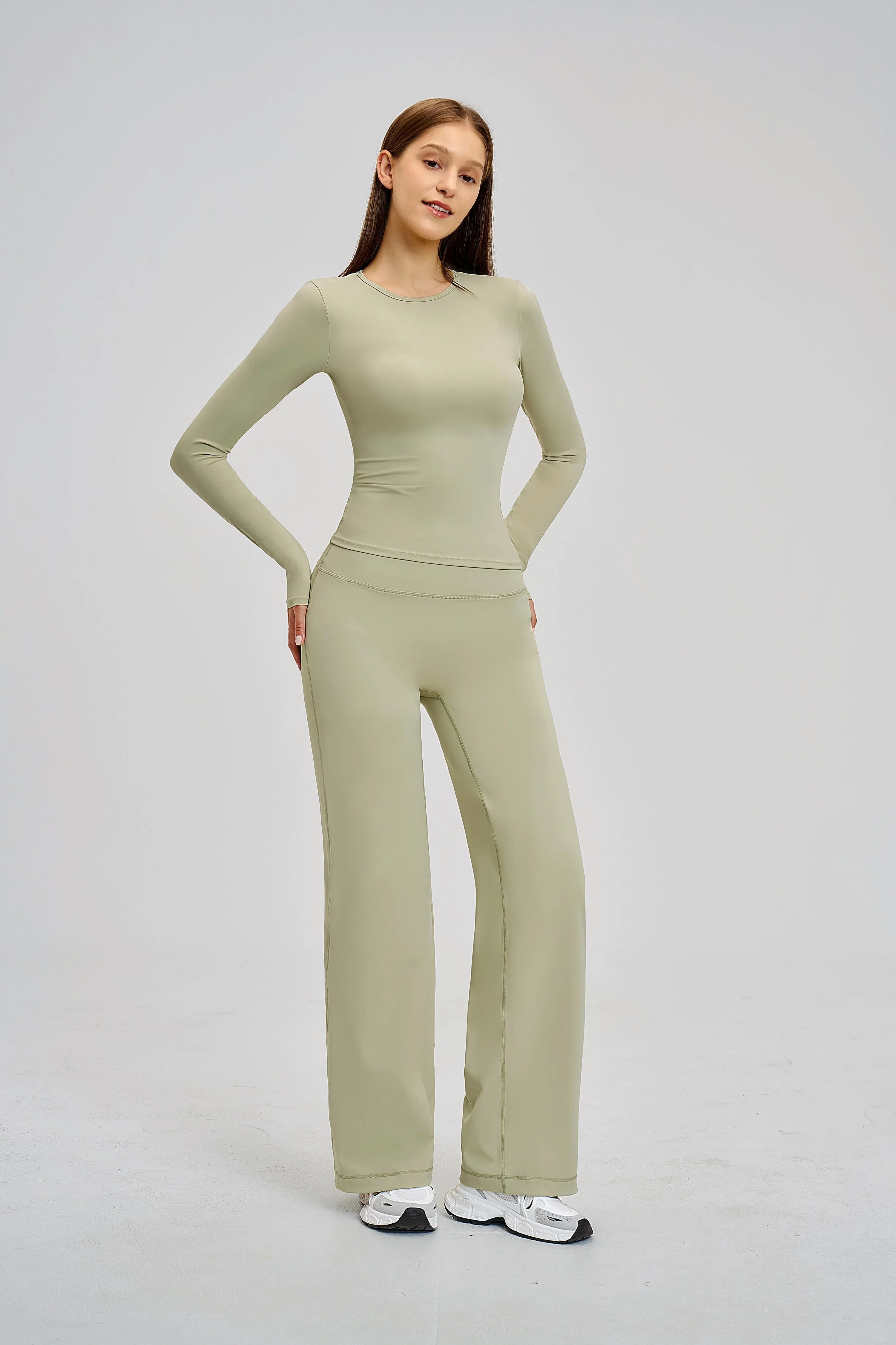 Brushed Long-Sleeve Yoga Top