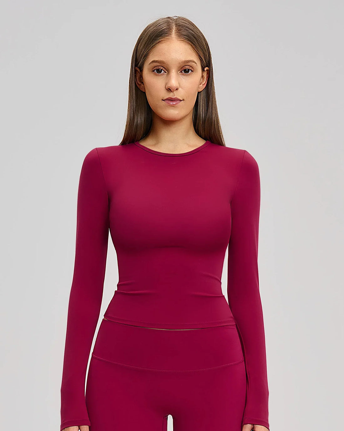 Brushed Long-Sleeve Yoga Top