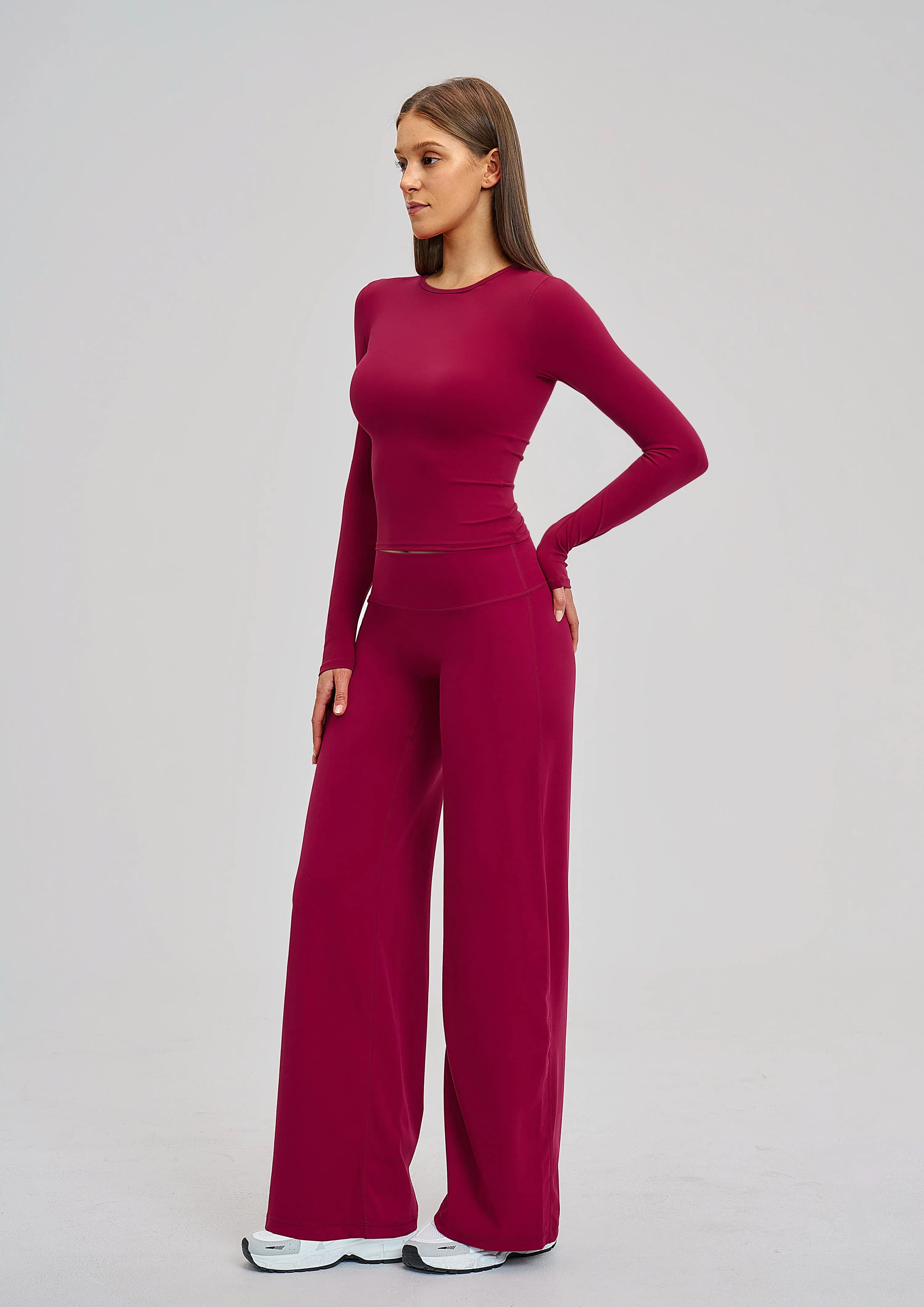 Brushed Long-Sleeve Yoga Top
