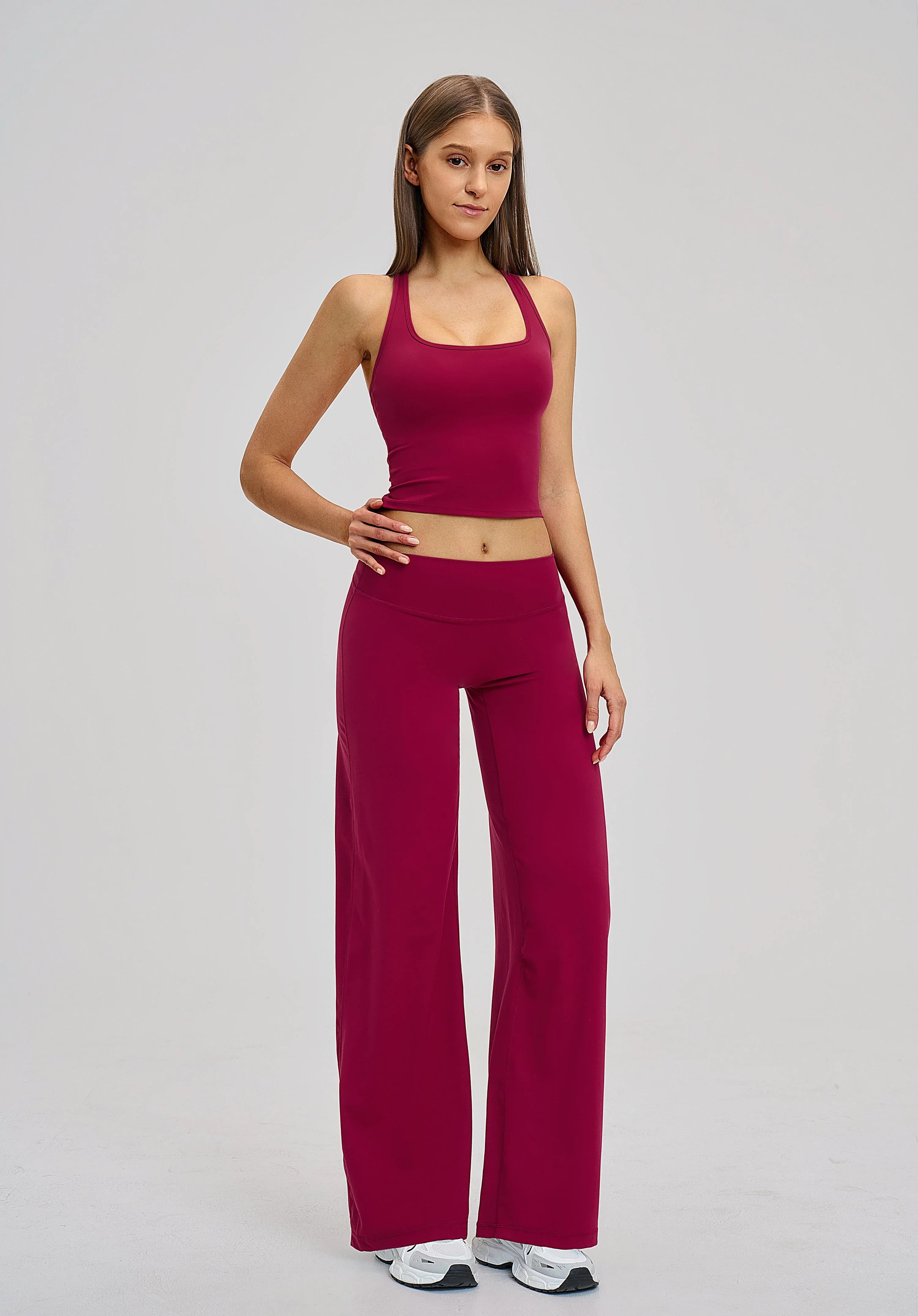 Brushed Wide-Leg Sweatpants