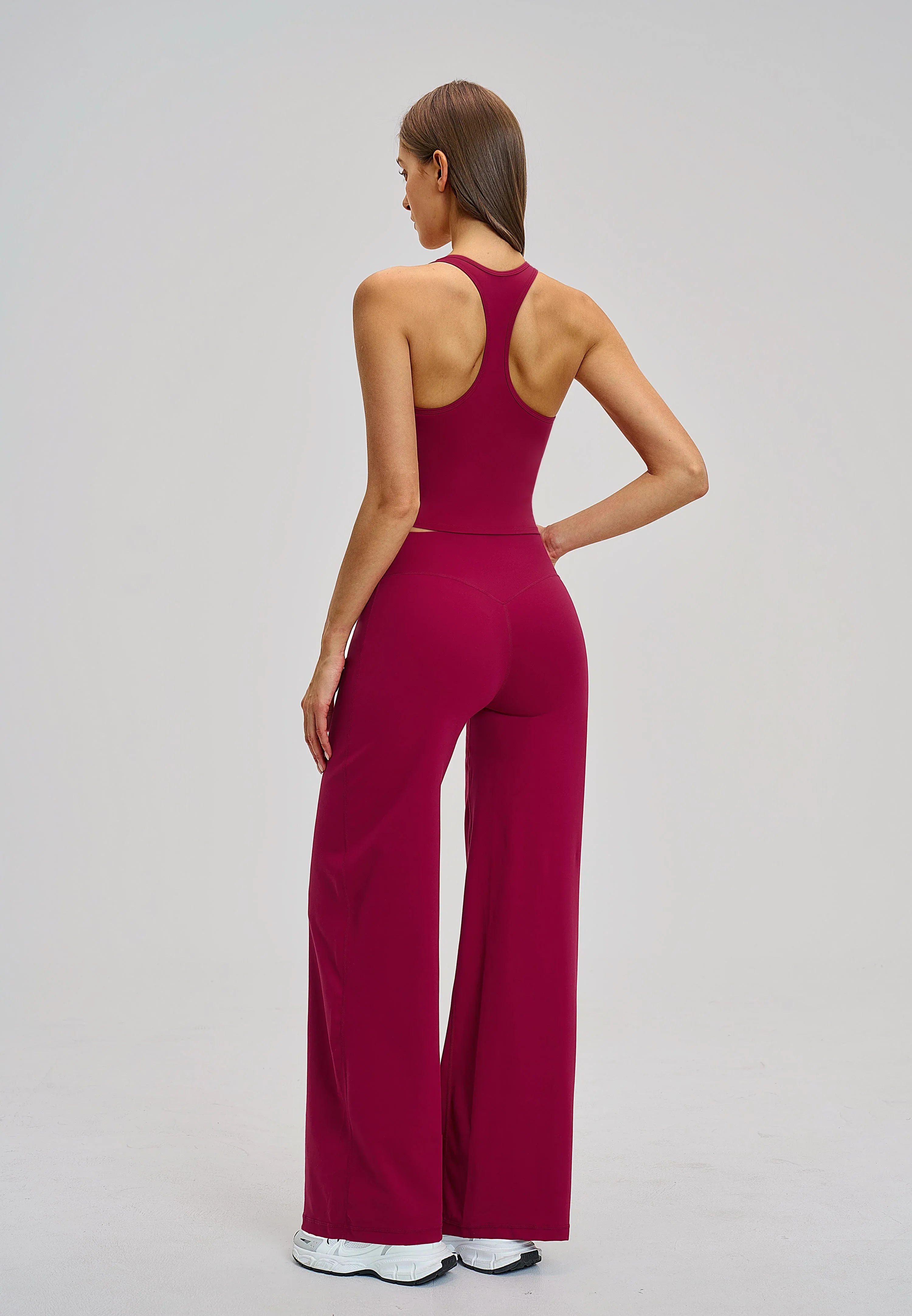 Brushed Wide-Leg Sweatpants