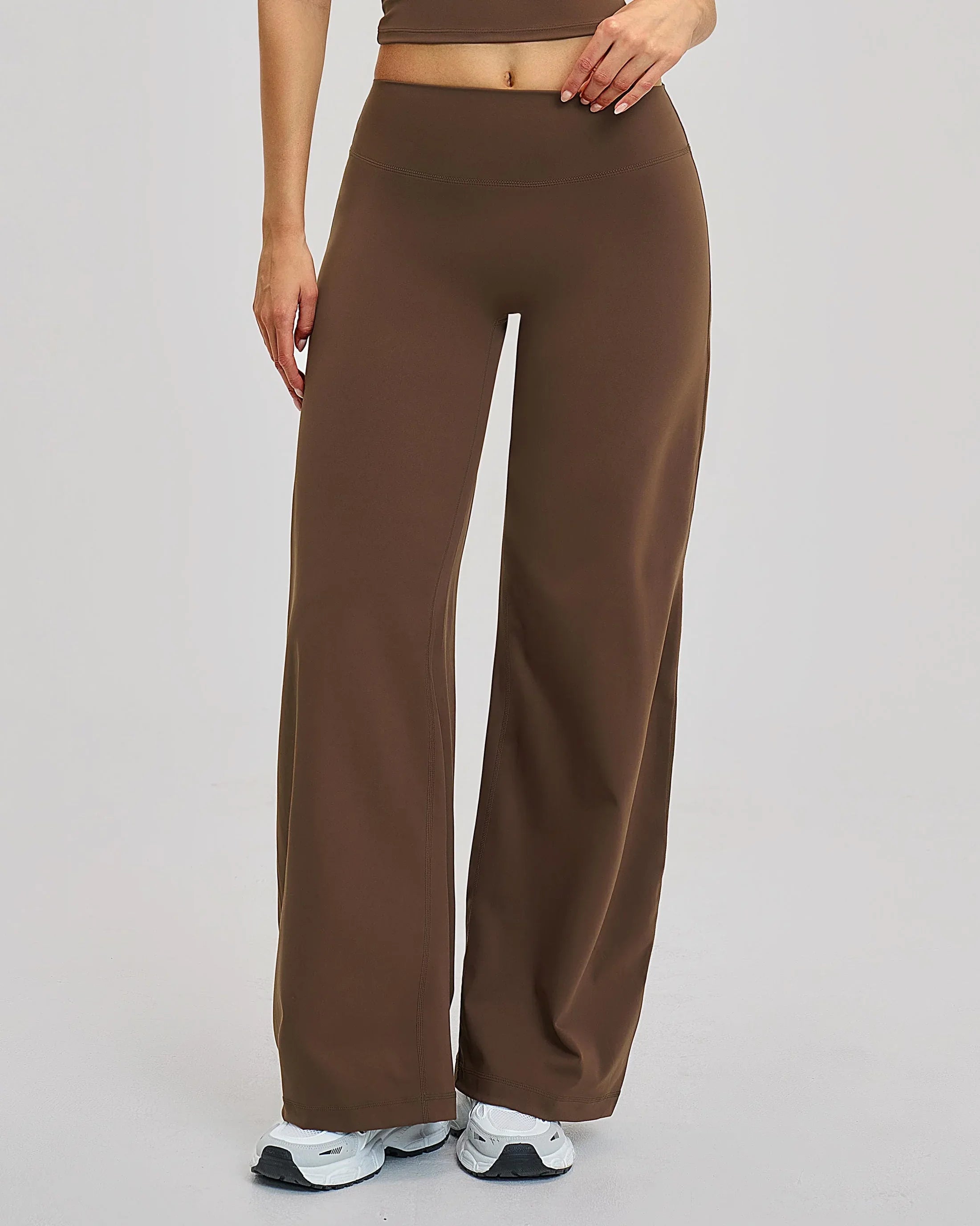 Brushed Wide-Leg Sweatpants