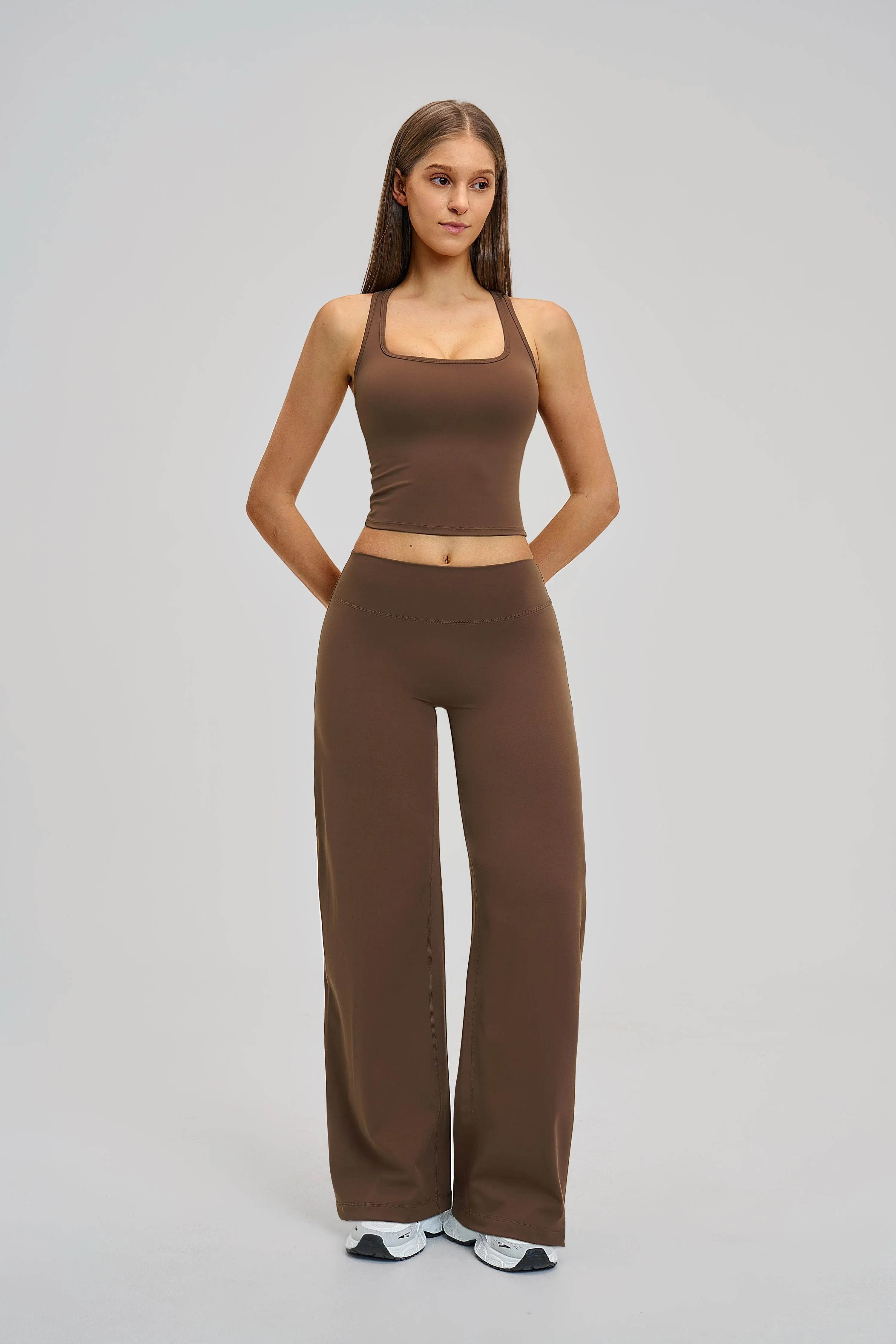 Brushed Wide-Leg Sweatpants