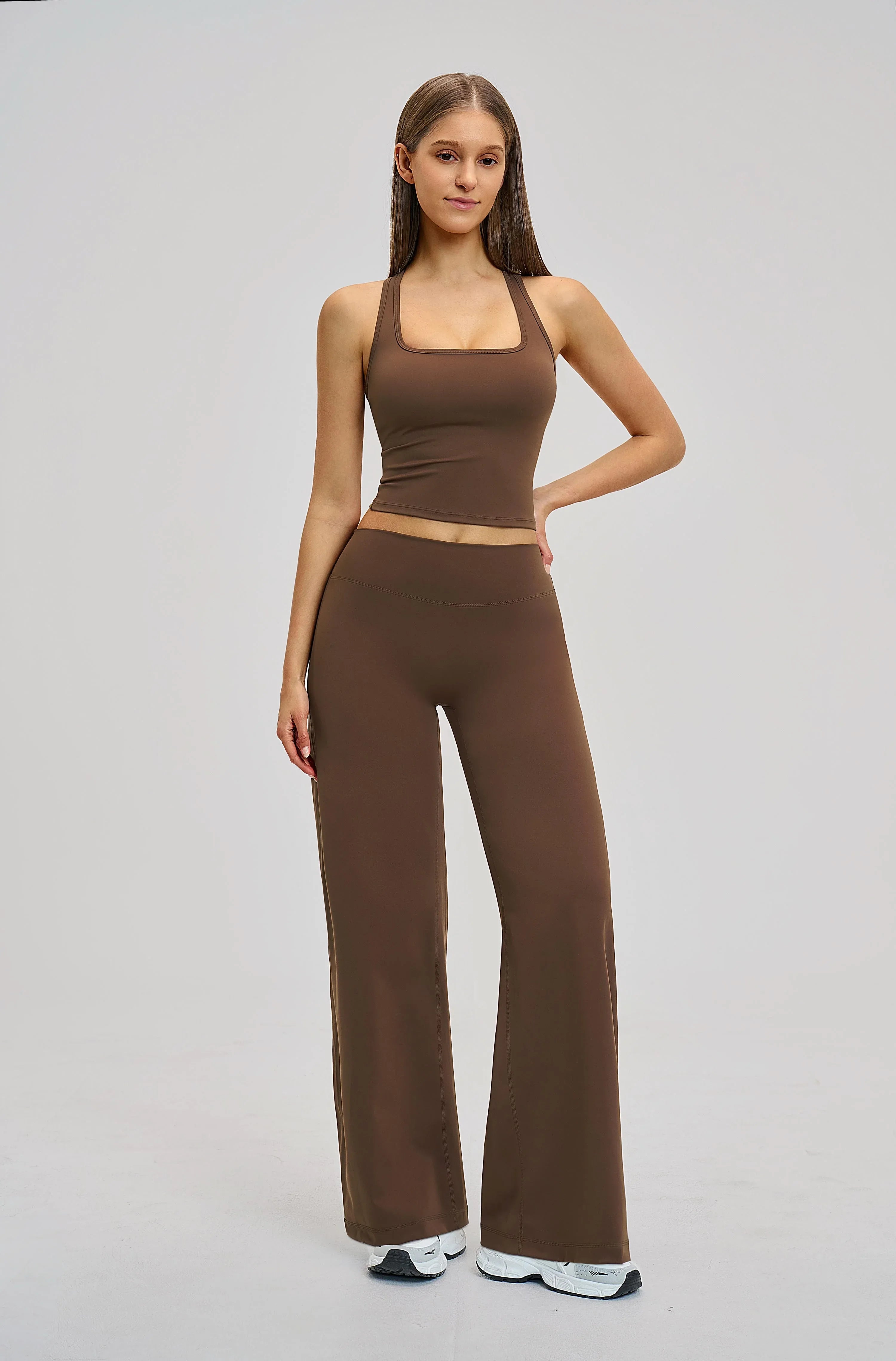 Brushed Wide-Leg Sweatpants