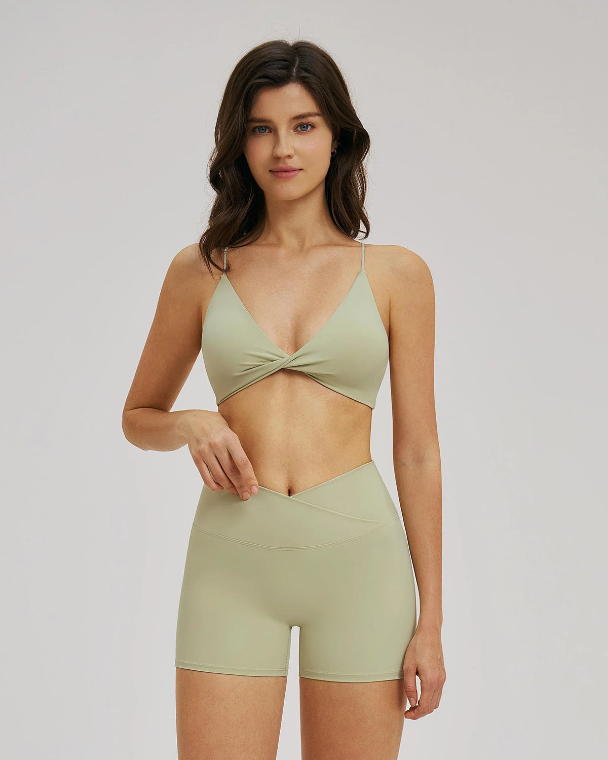 V-Neck Strap Backless Sports Bra