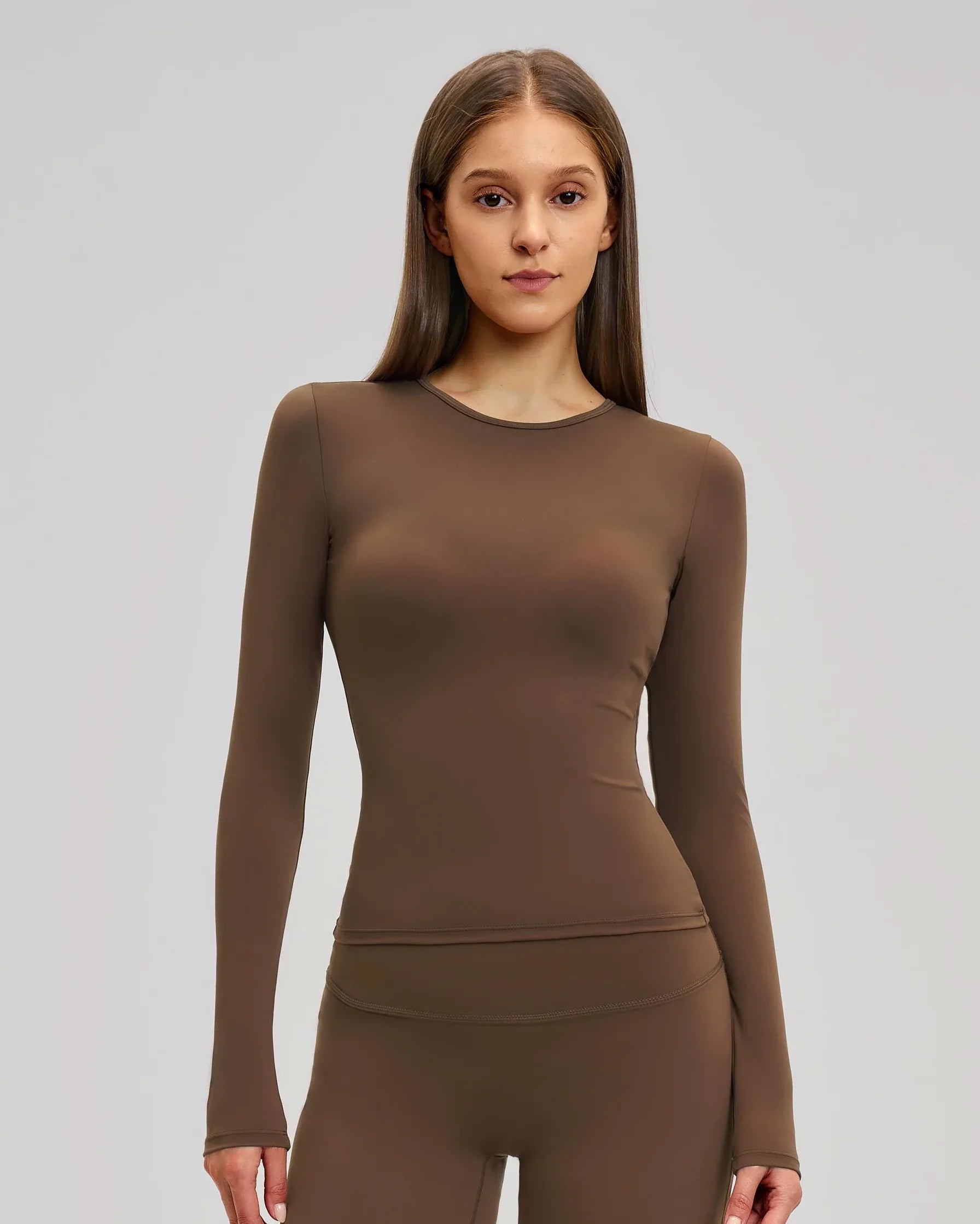 Brushed Long-Sleeve Yoga Top