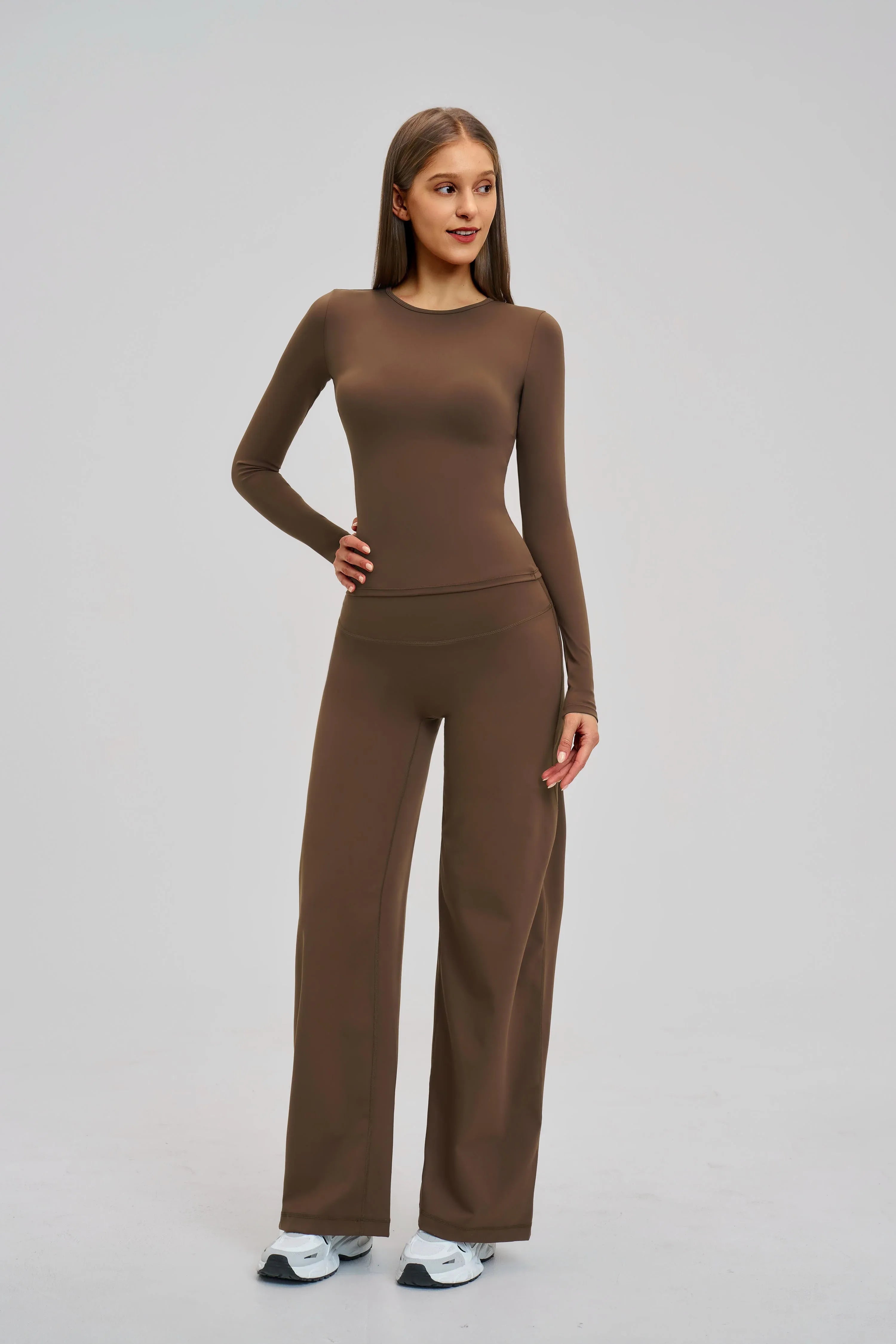 Brushed Long-Sleeve Yoga Top