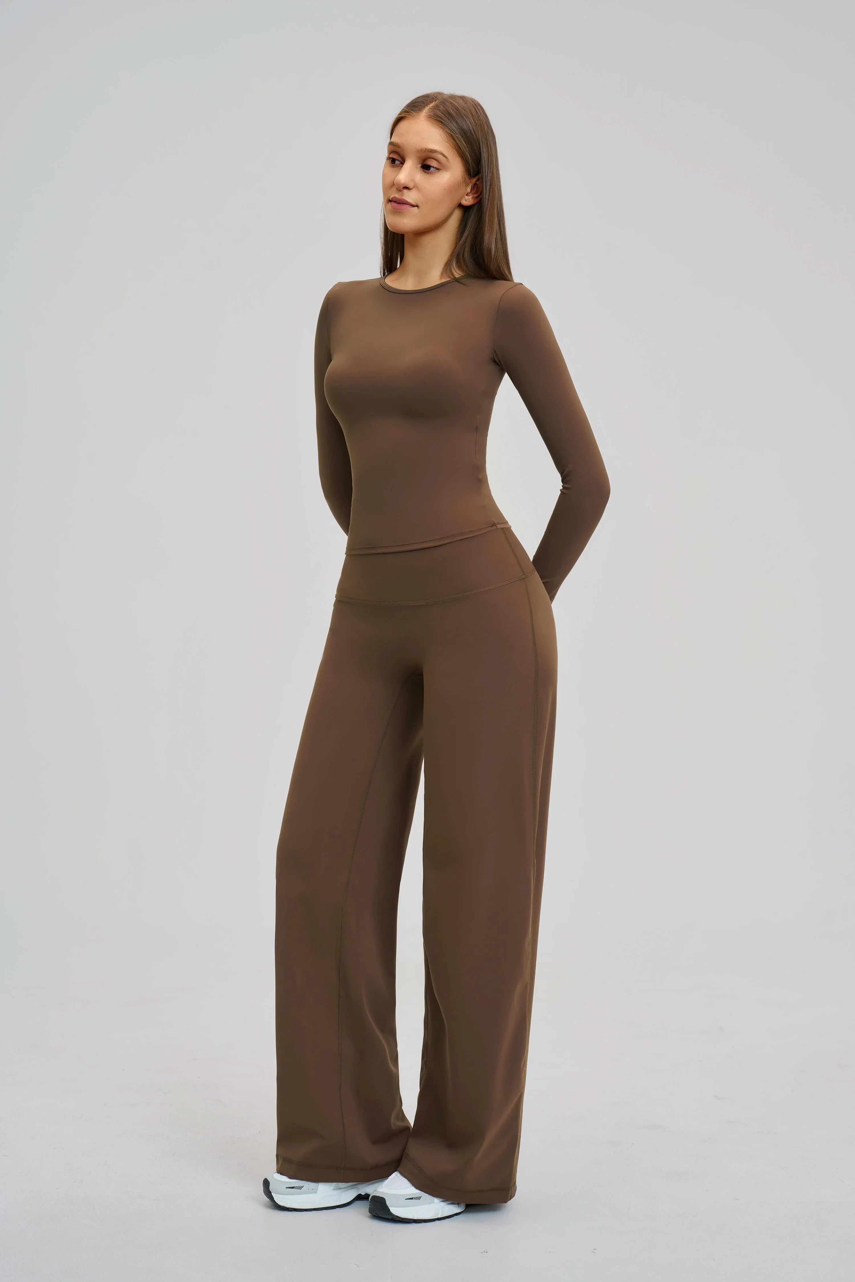 Brushed Long-Sleeve Yoga Top