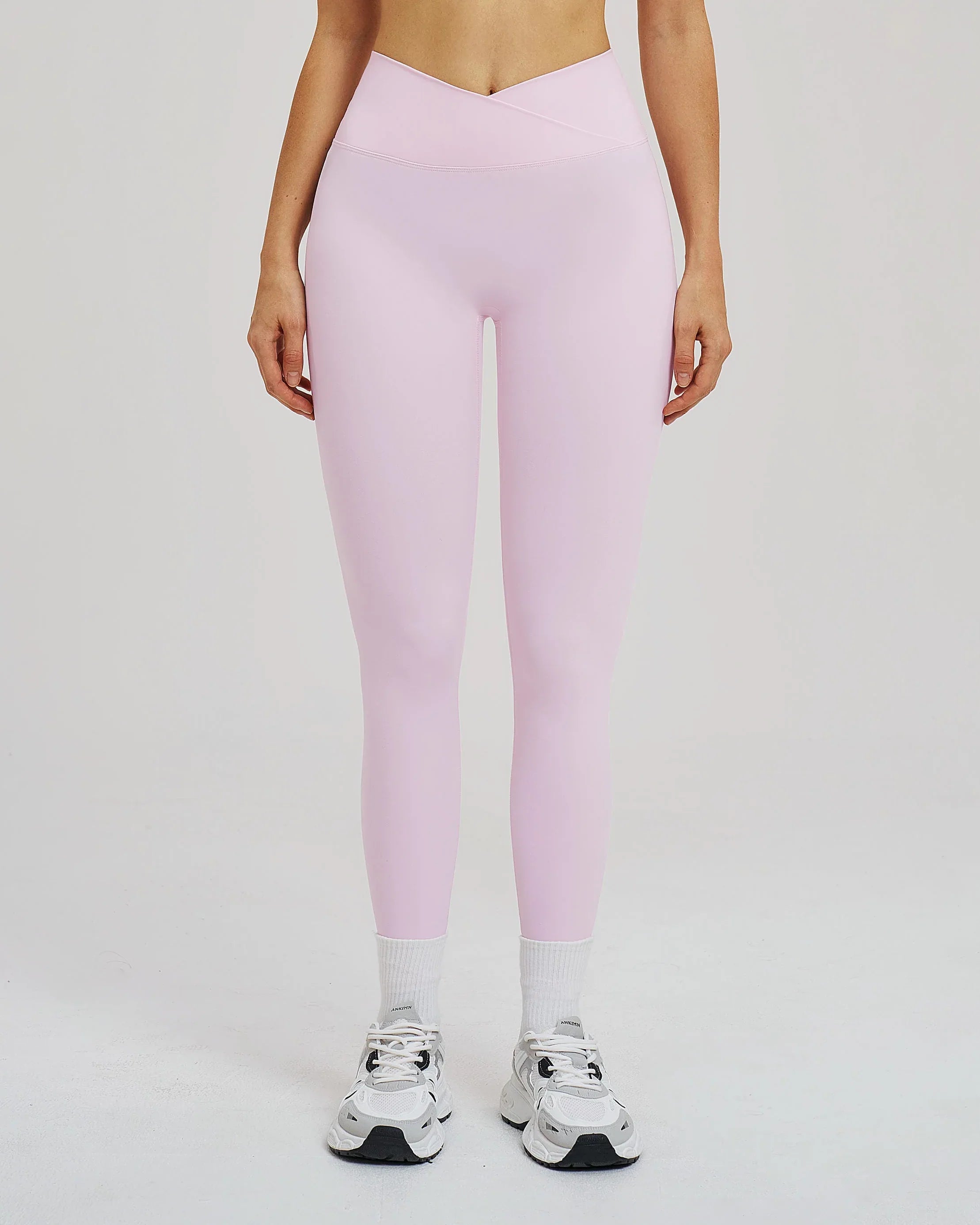Cross-Waist Brushed Yoga Leggings