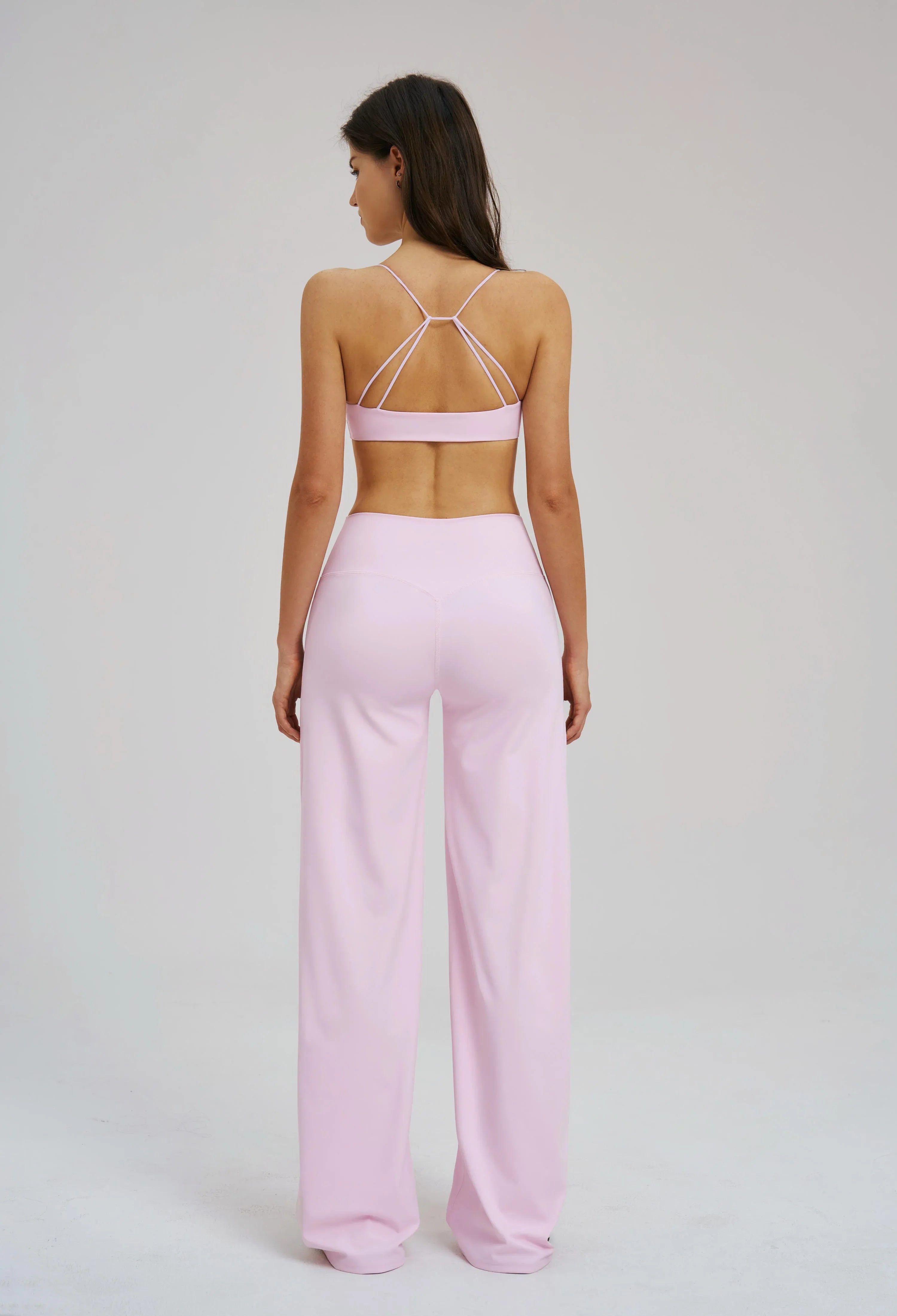 Cross-Waist Wide-Leg Sweatpants