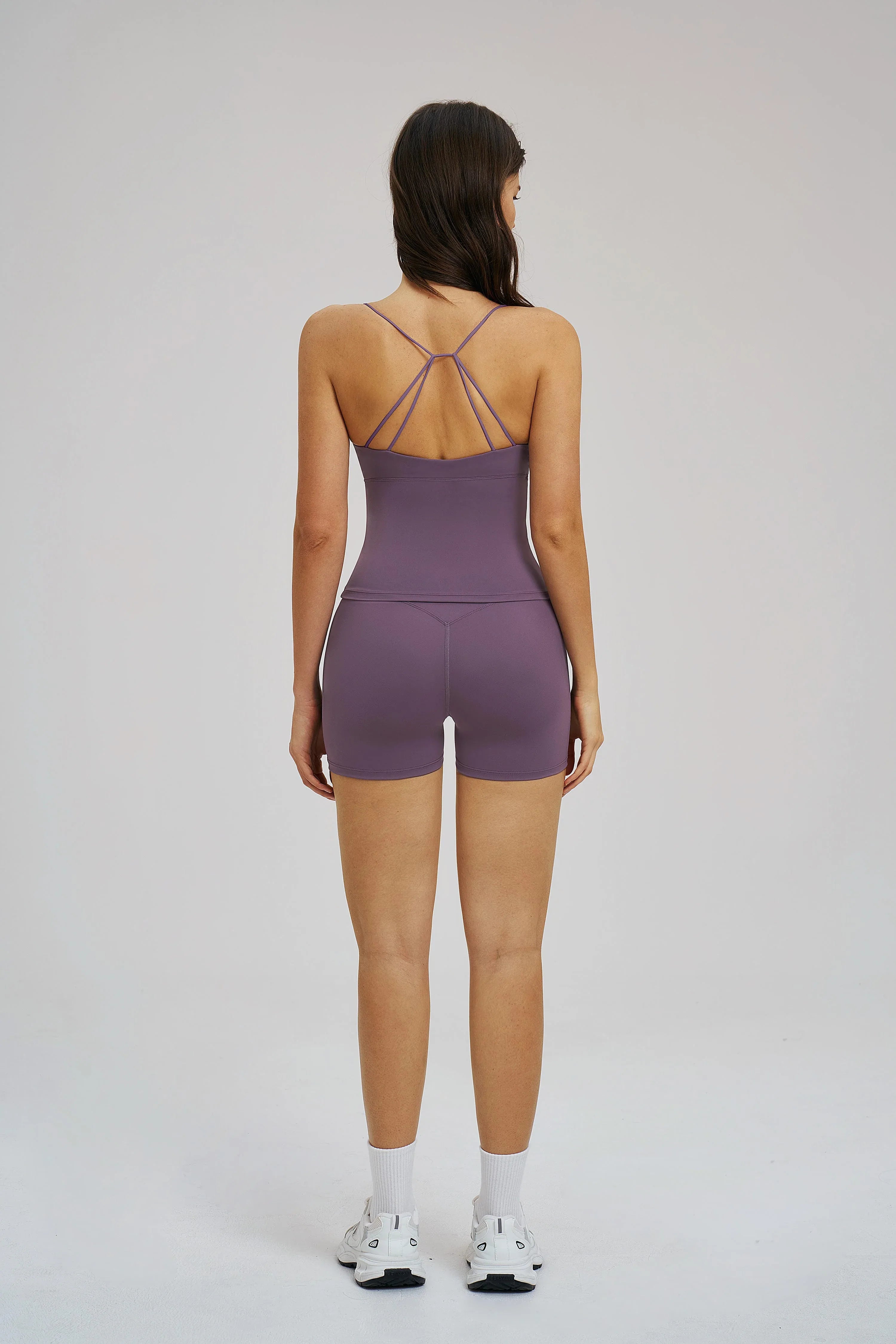 Strap Backless Brushed Sports Bra