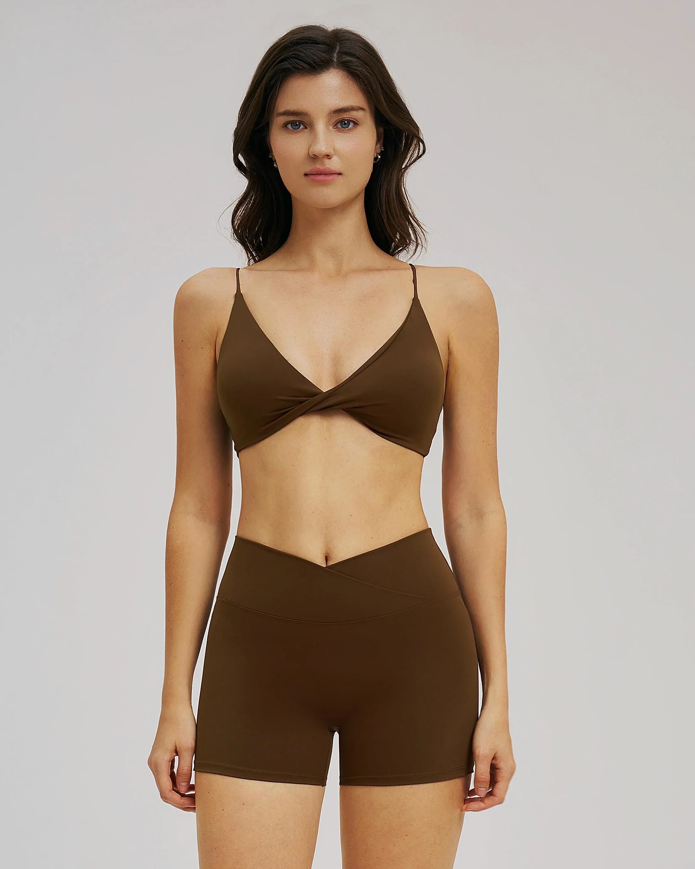 V-Neck Strap Backless Sports Bra