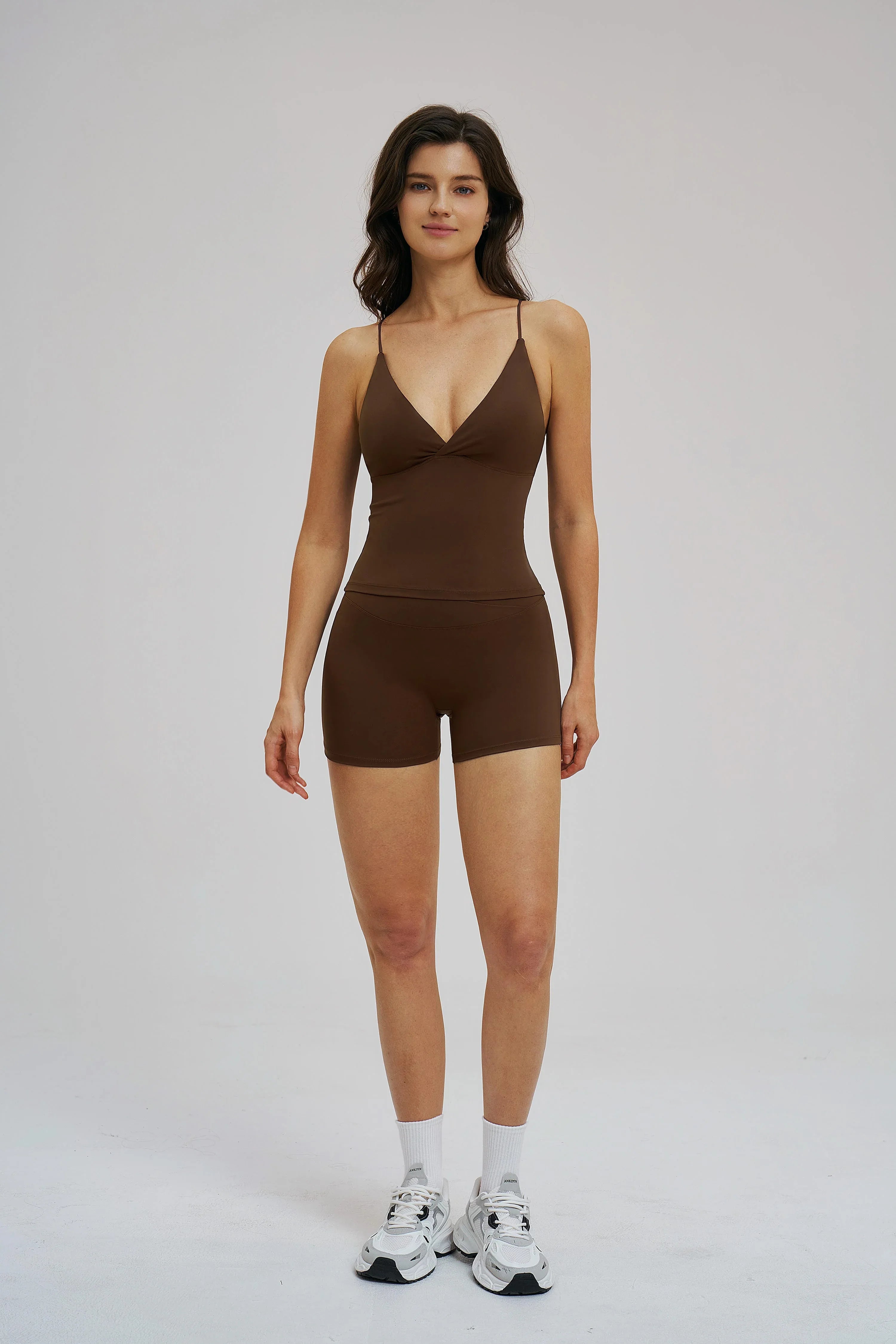 Strap Backless Brushed Sports Bra