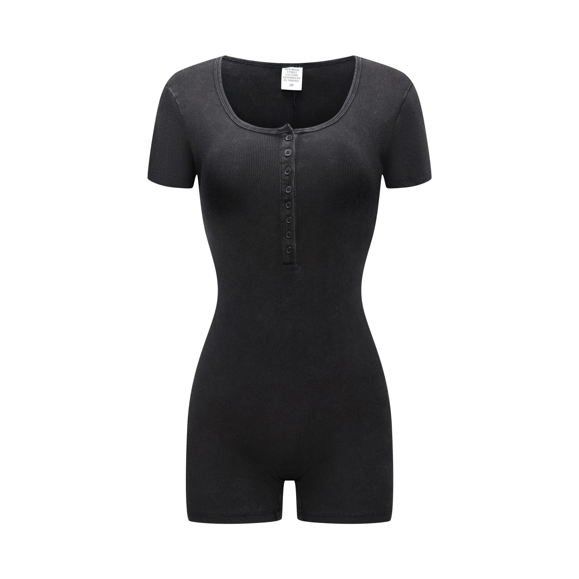 Button-Front Bodysuit Shorts